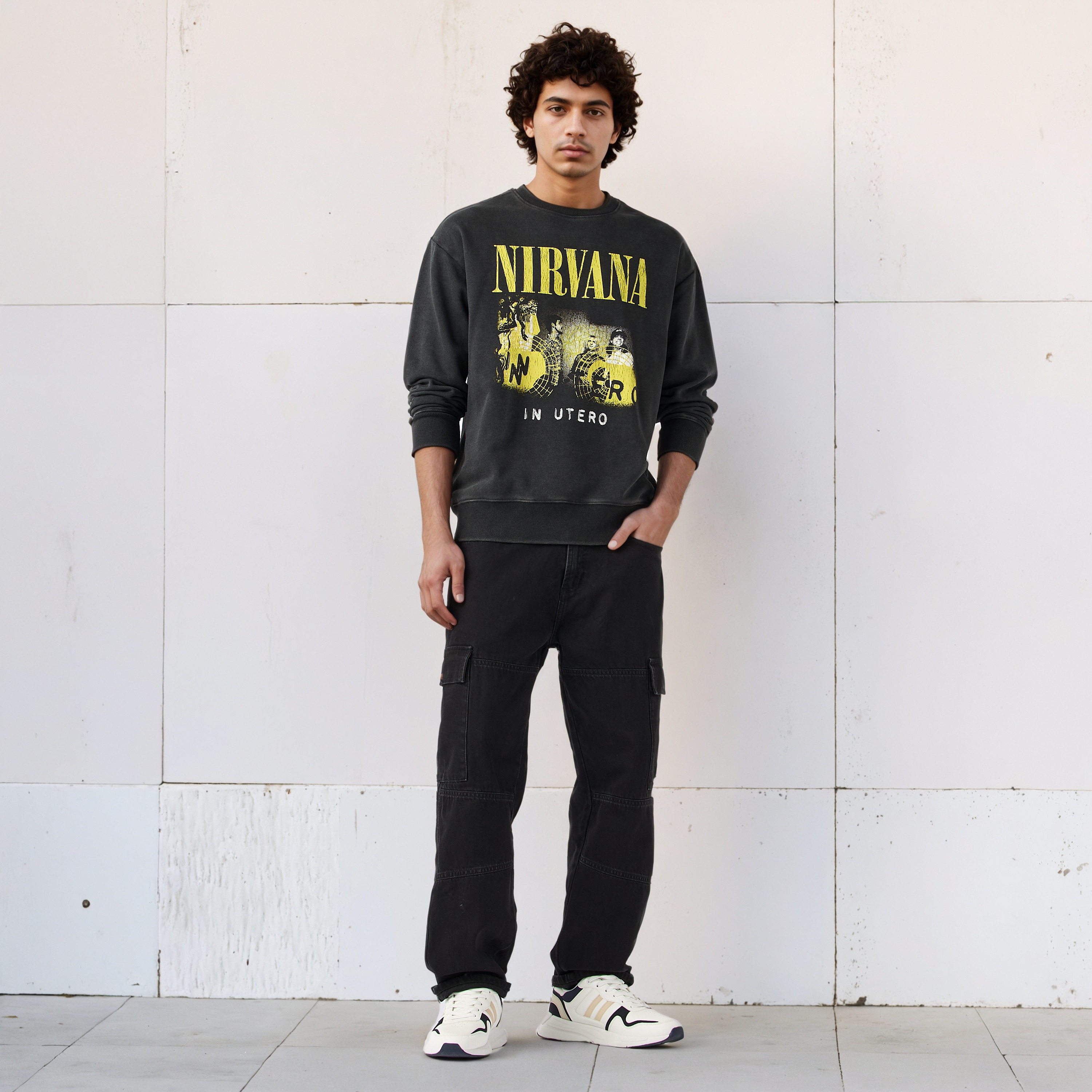 Nirvana Print Sweatshirt-men-winterwear-hoodiesandsweatshirts-image-2
