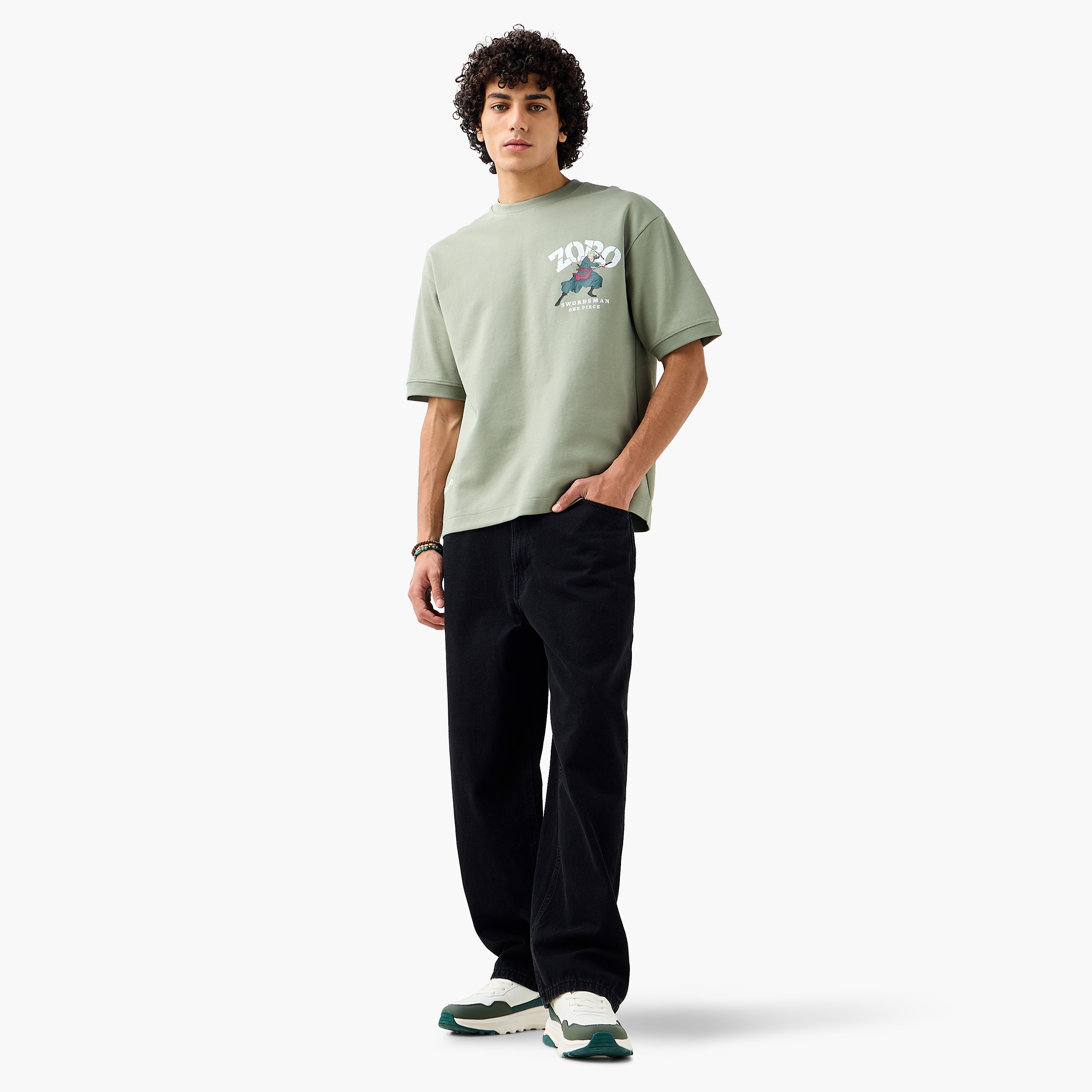 تي شيرت أنمي ون بيس رجالي بقصة عادية وياقة دائرية وأكمام قصيرة-men-clothing-tshirtsandpolos-tshirts-image-2