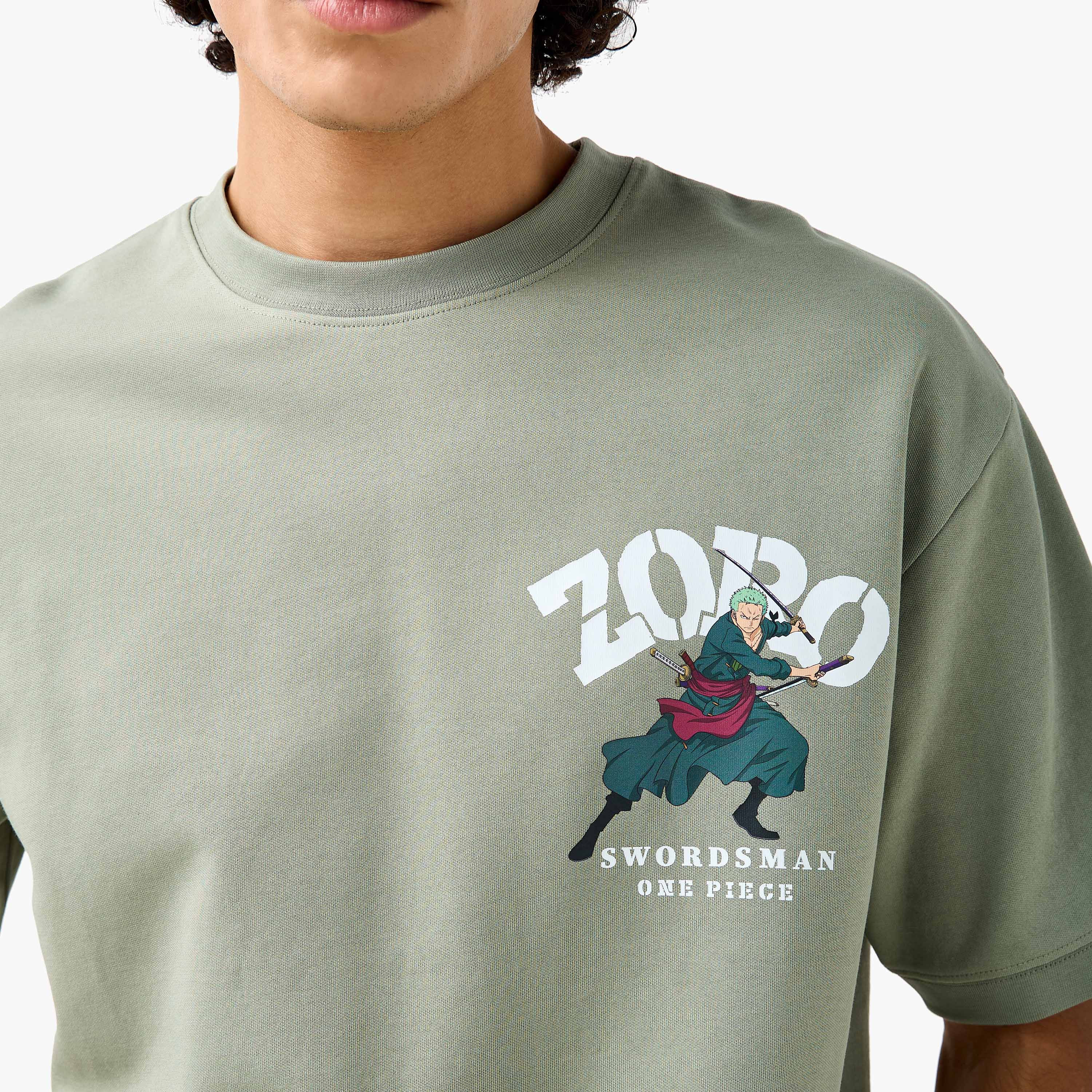 تي شيرت أنمي ون بيس رجالي بقصة عادية وياقة دائرية وأكمام قصيرة-men-clothing-tshirtsandpolos-tshirts-image-3