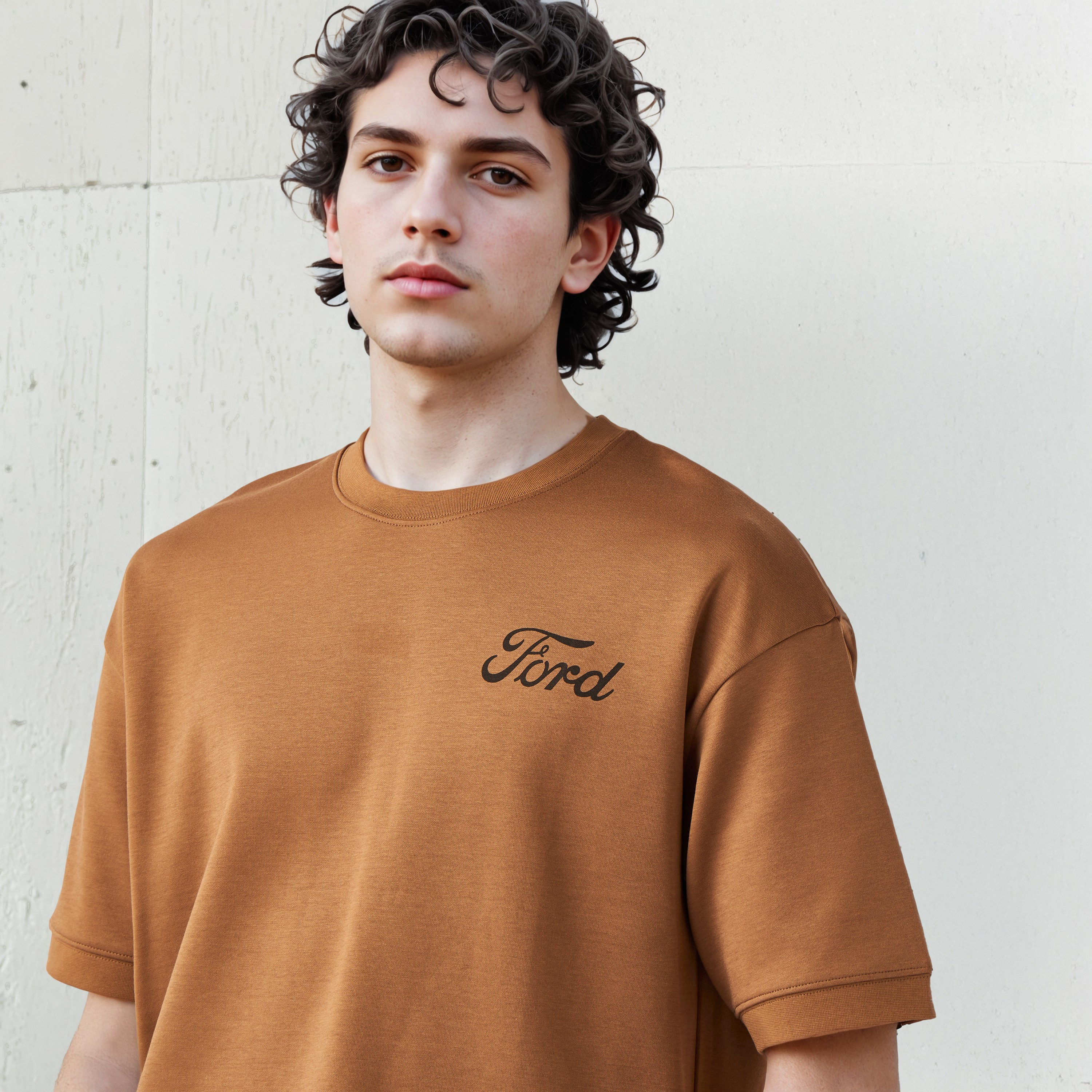 تيشيرت بقصّة مريحة وياقة ضيقة وأكمام قصيرة وطبعات للرجال-men-clothing-tshirtsandpolos-tshirts-image-6