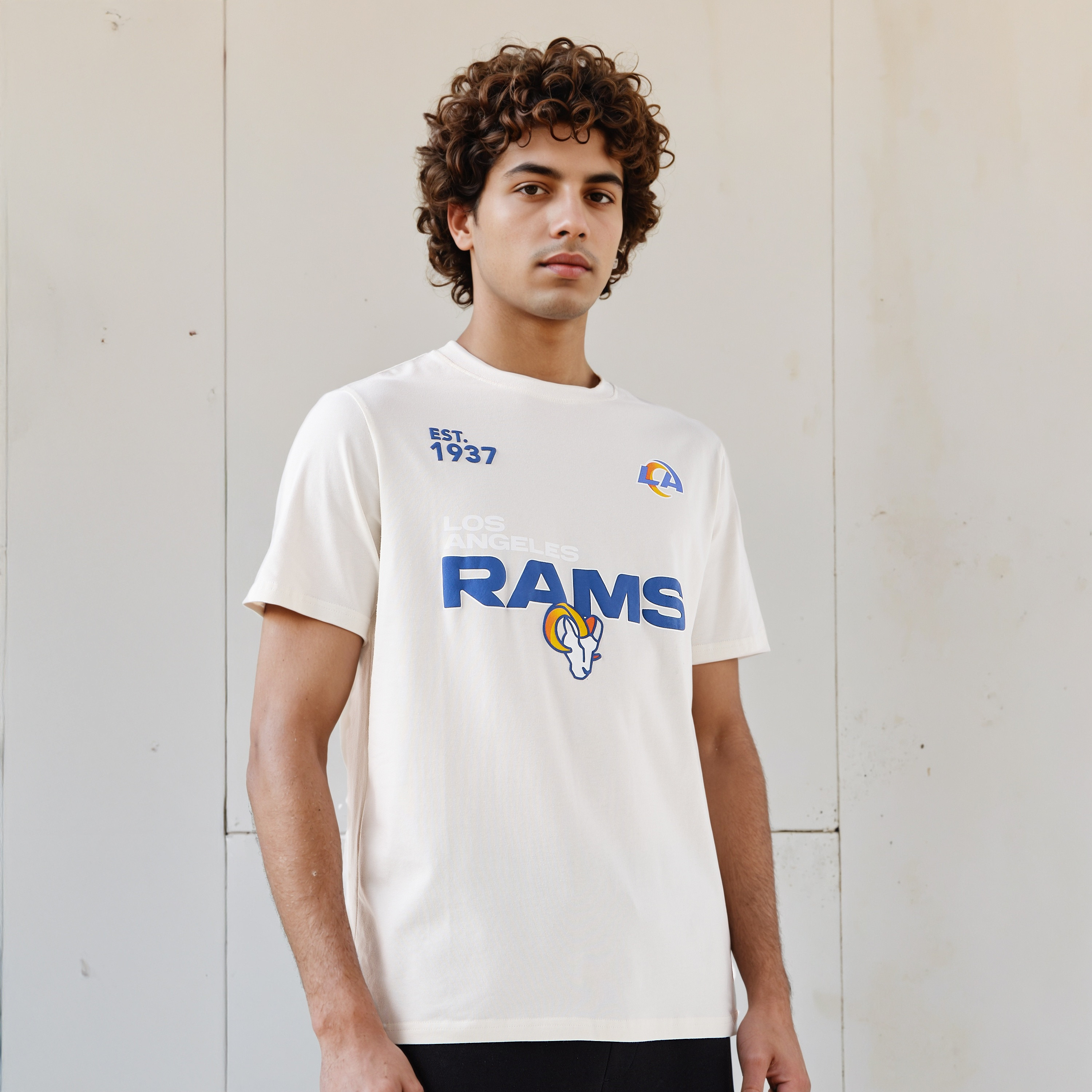 Los Angeles Rams NFL Men Regular Fit Crew Neck Short Sleeves T-shirt-men-clothing-tshirtsandpolos-tshirts-image-1