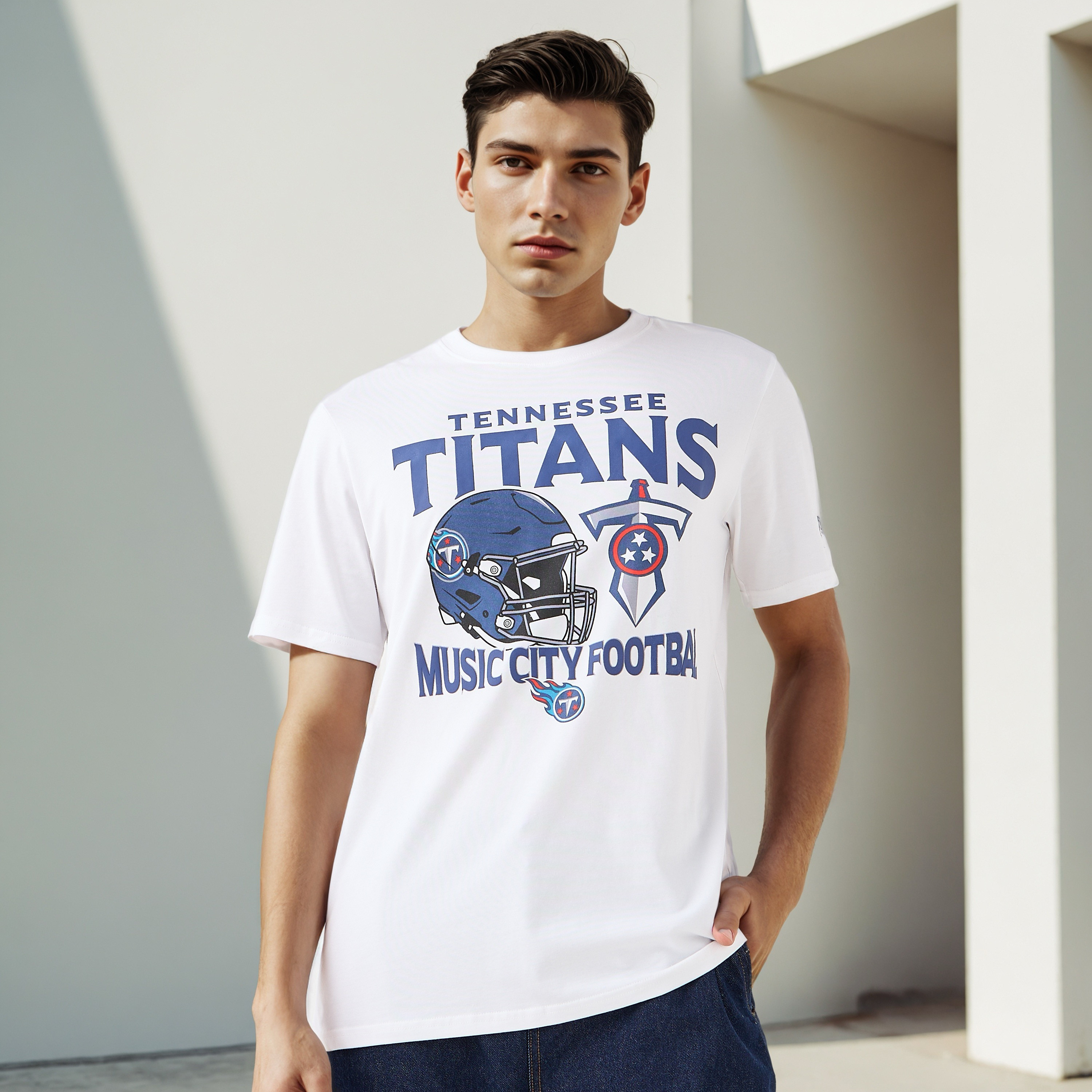 Tennessee Titans NFL Men Regular Fit Crew Neck Short Sleeves T-shirt-men-clothing-tshirtsandpolos-tshirts-image-1