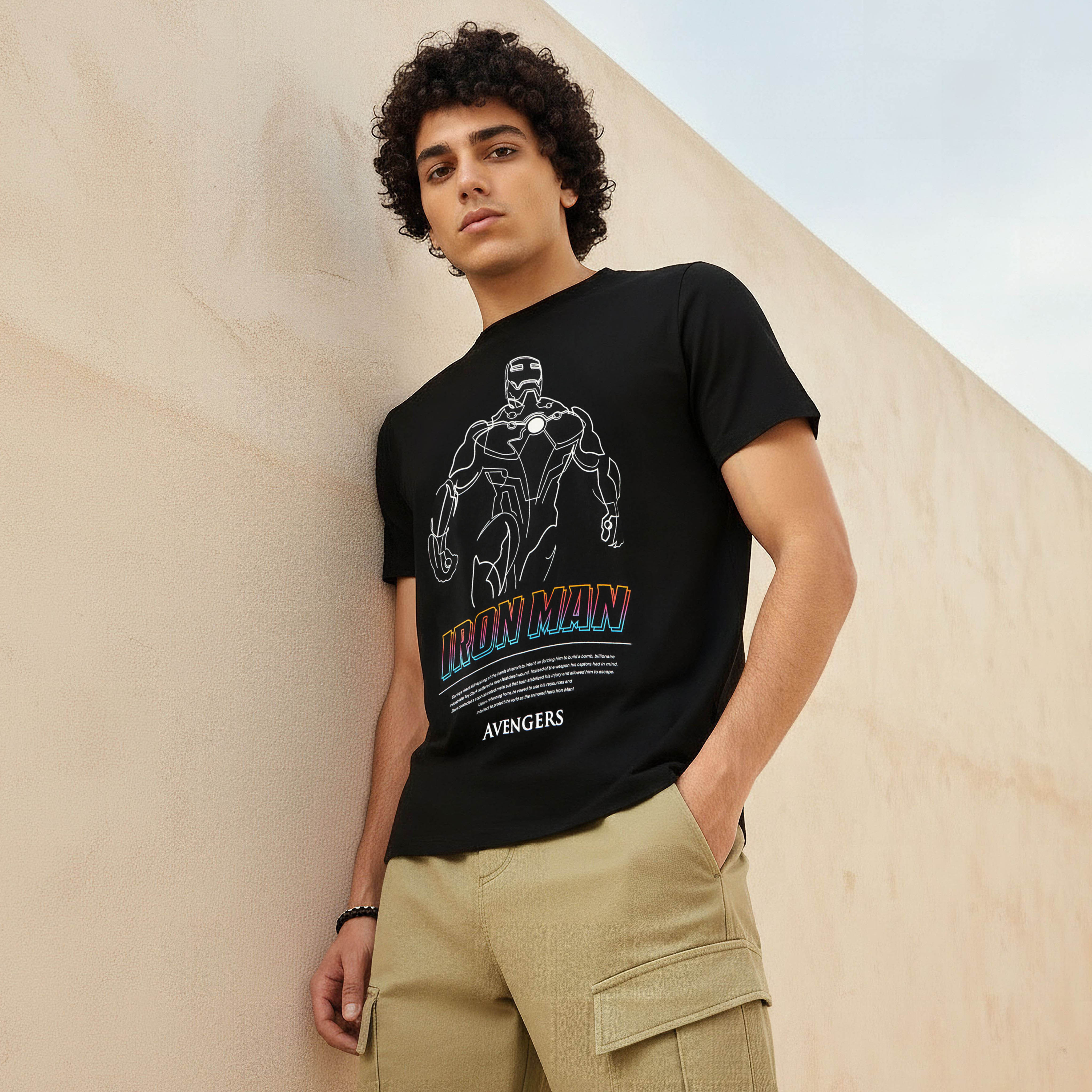 Iron Man Men Regular Fit Crew Neck Short Sleeves T-shirt-men-clothing-tshirtsandpolos-tshirts-image-1