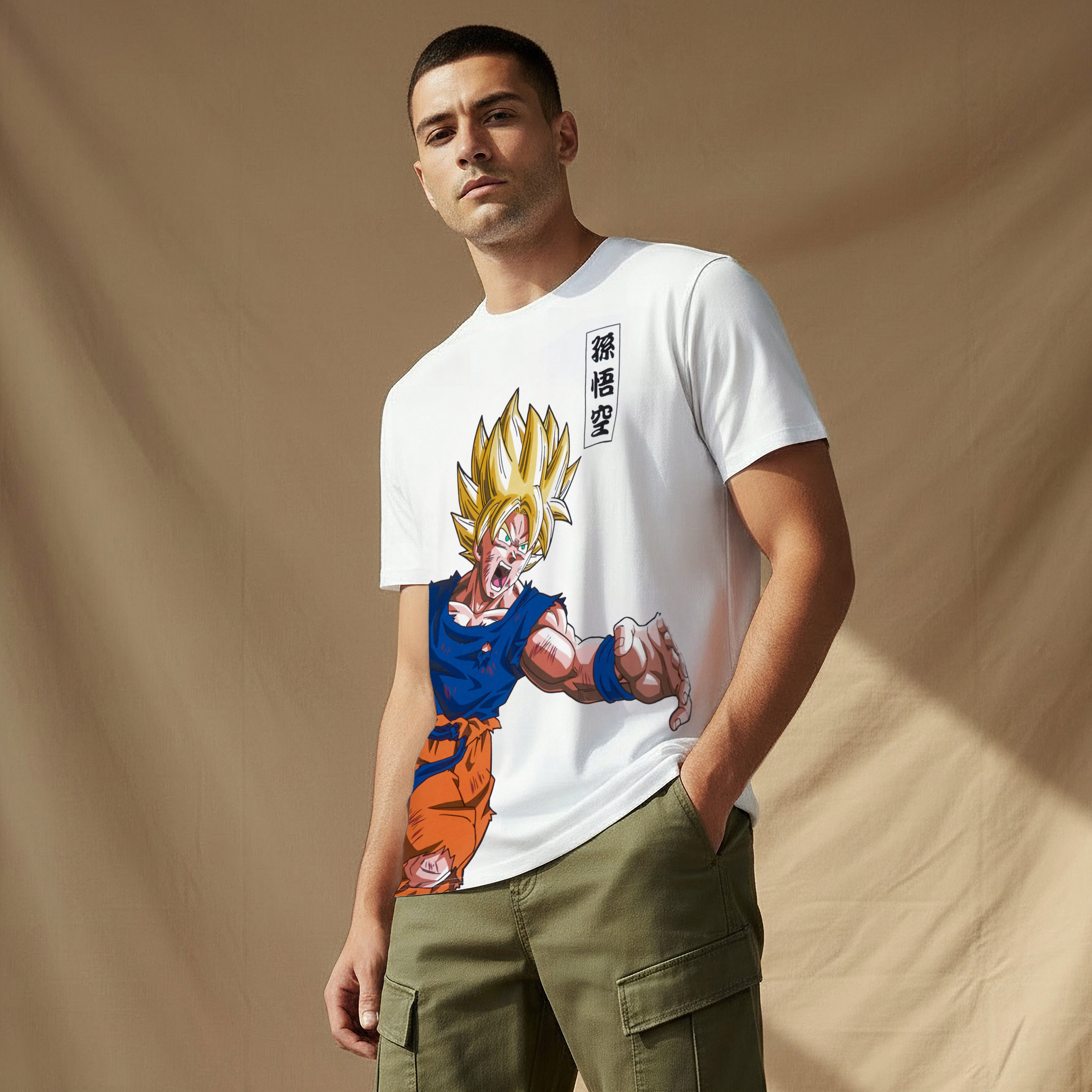 Goku Dragon Ball Z Anime Men Regular Fit Crew Neck Short Sleeves T-shirt-men-clothing-tshirtsandpolos-tshirts-image-1