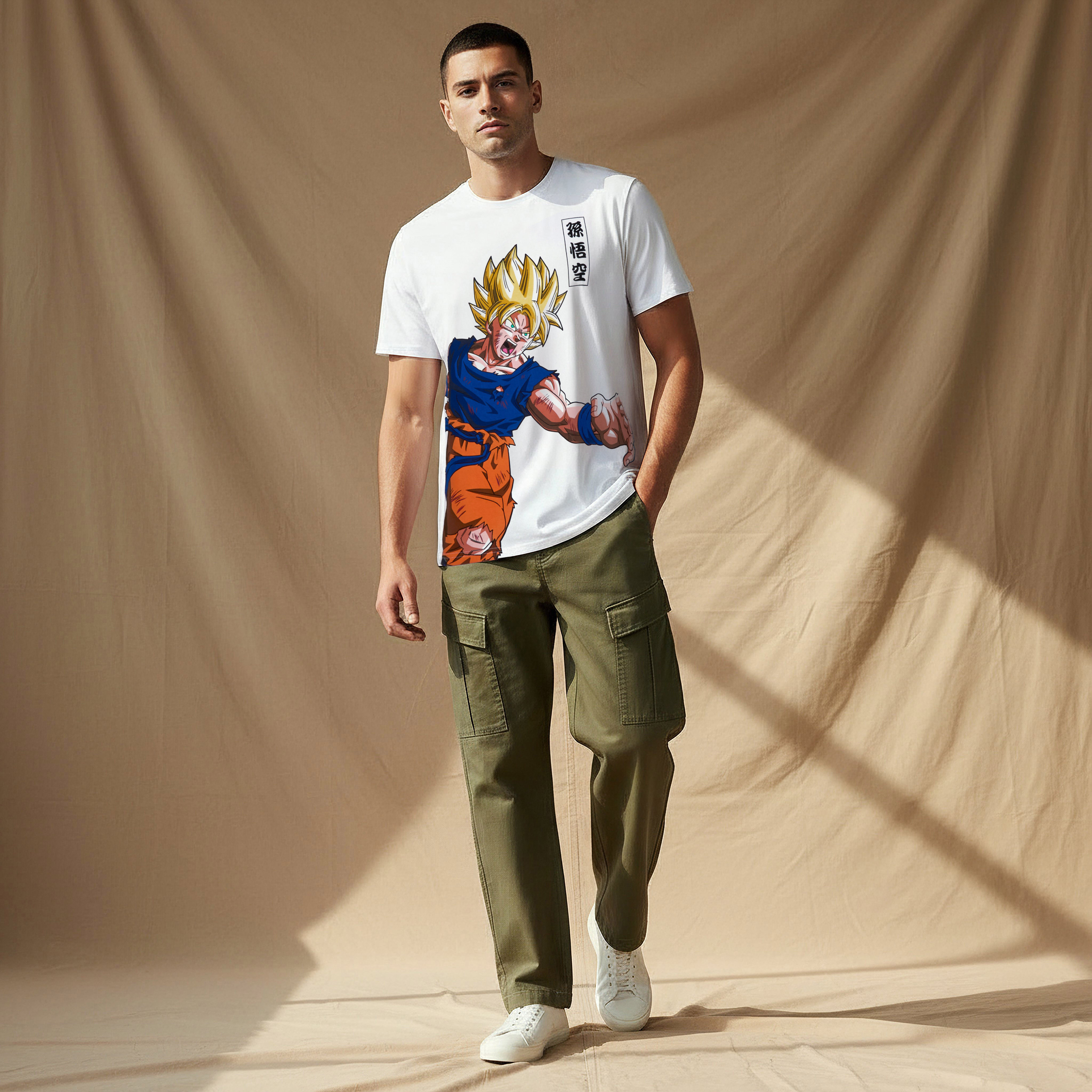 Goku Dragon Ball Z Anime Men Regular Fit Crew Neck Short Sleeves T-shirt-men-clothing-tshirtsandpolos-tshirts-image-2