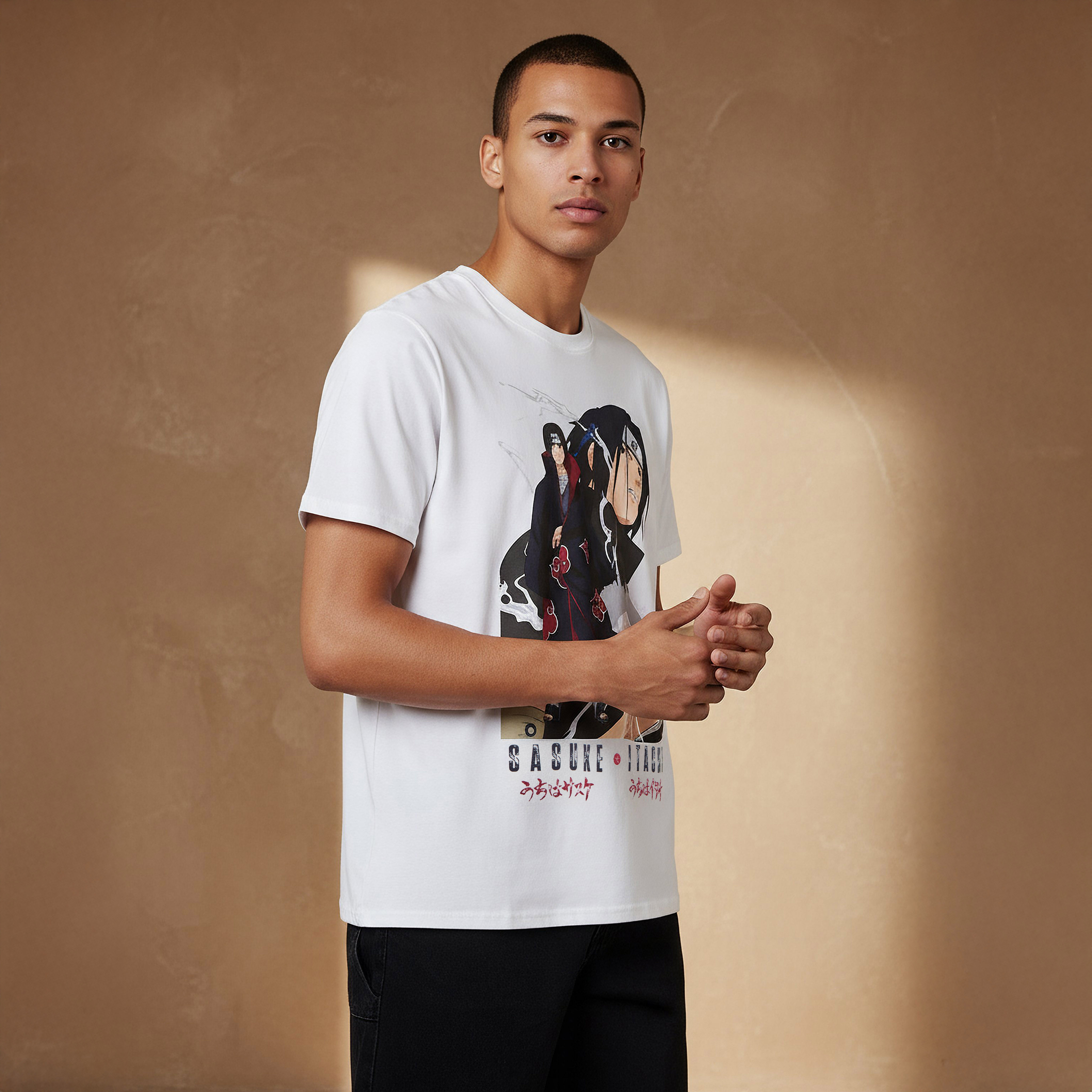 Sasuke Itachi Anime Men Regular Fit Crew Neck Short Sleeves T-shirt-men-clothing-tshirtsandpolos-tshirts-image-1