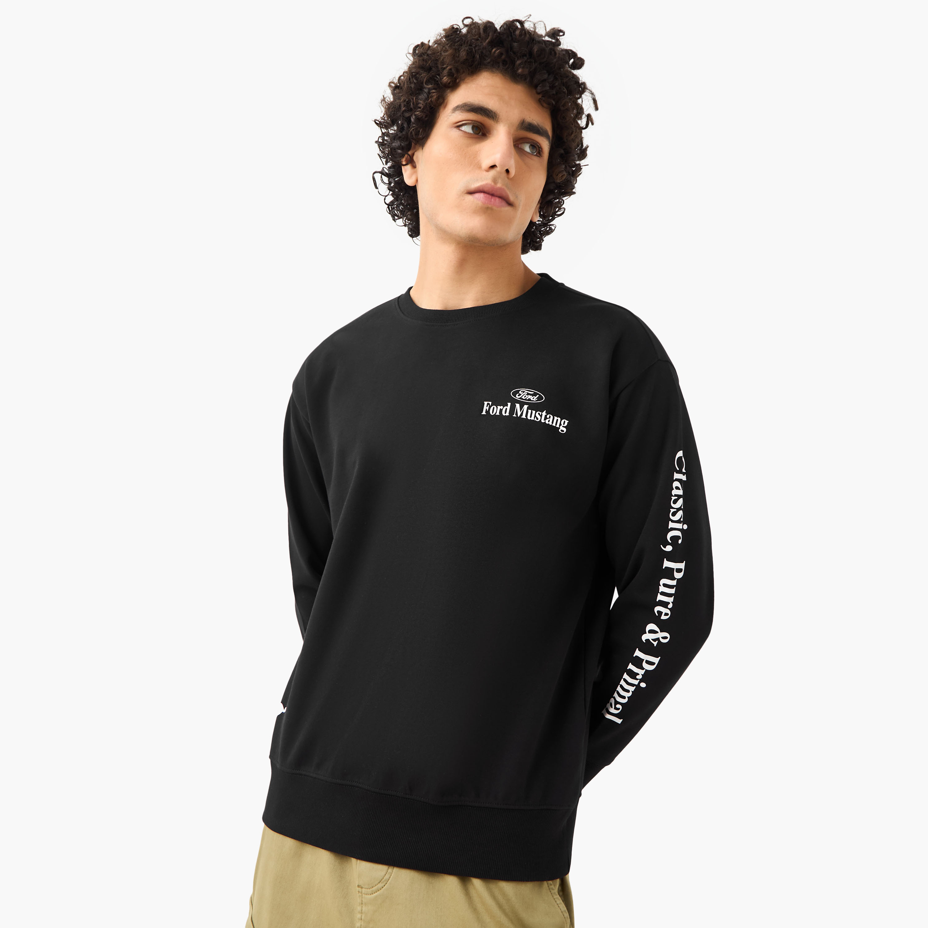 Ford Mustang Men Regular Fit Sweatshirt-men-winterwear-hoodiesandsweatshirts-image-3