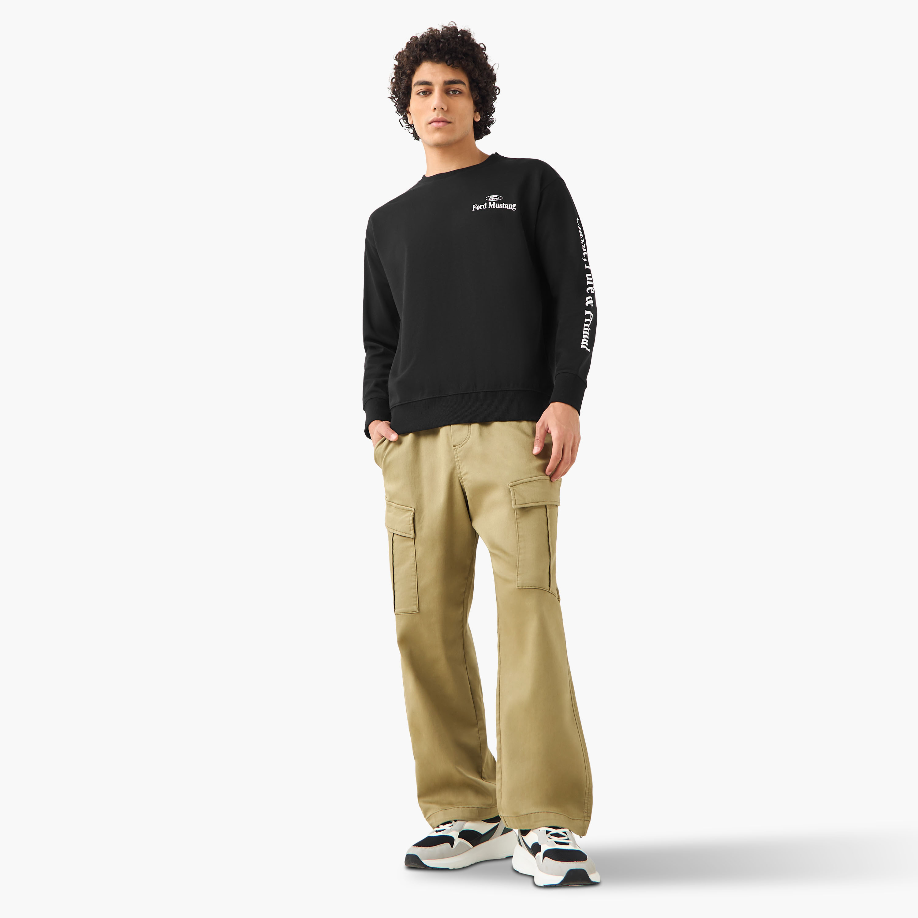 Ford Mustang Men Regular Fit Sweatshirt-men-winterwear-hoodiesandsweatshirts-image-4