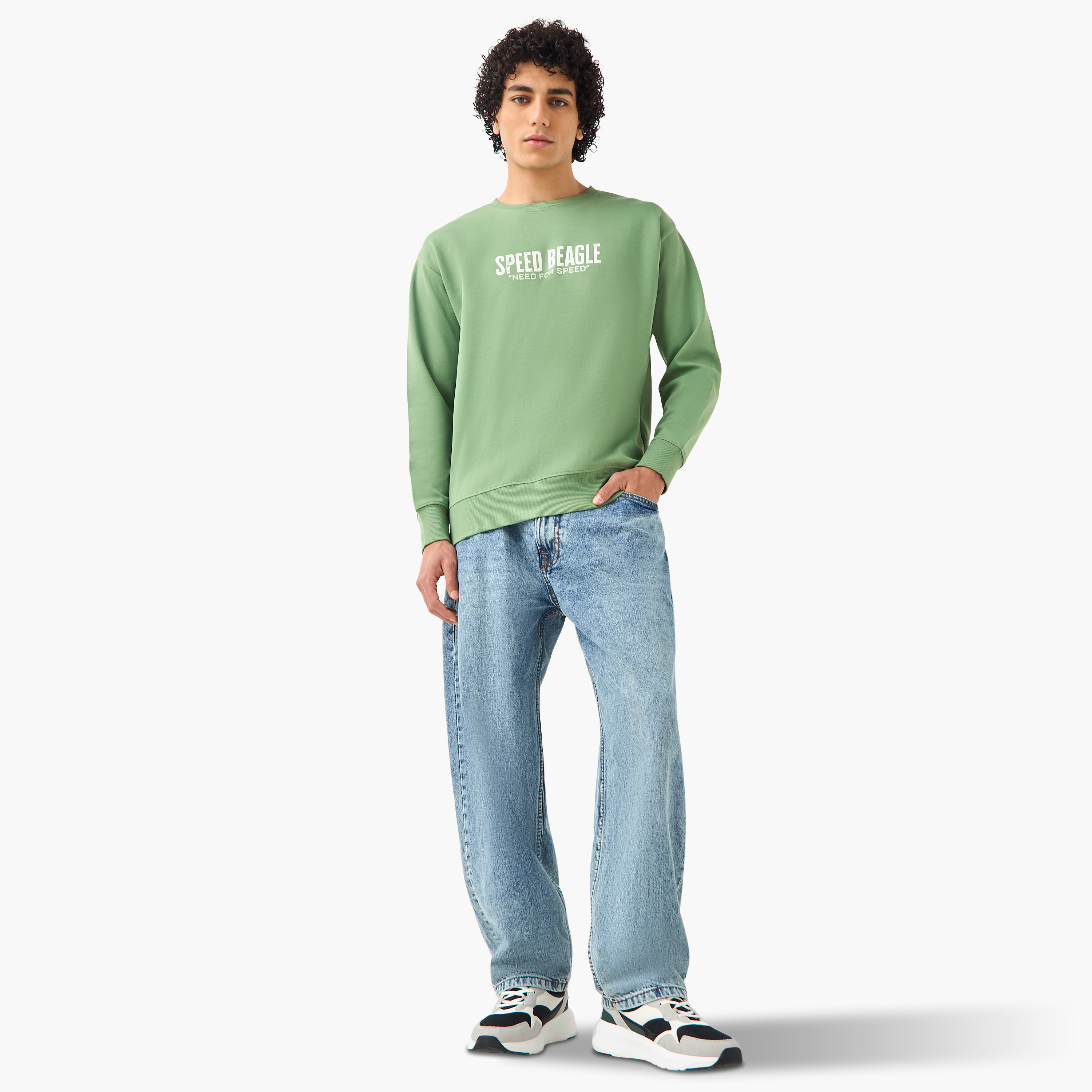 Snoopy Men Regular Fit Sweatshirt-men-winterwear-hoodiesandsweatshirts-image-4