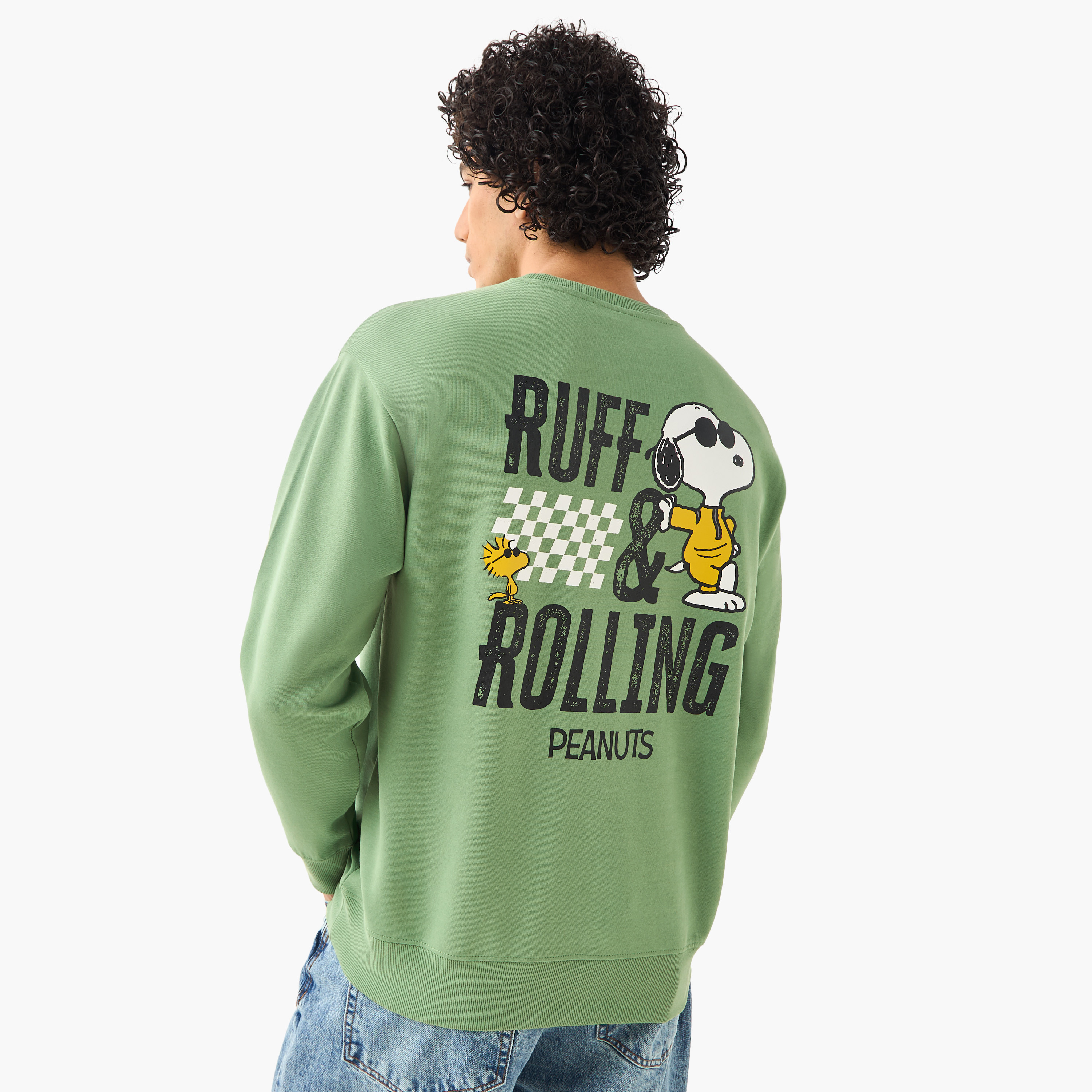 Snoopy Men Regular Fit Sweatshirt-men-winterwear-hoodiesandsweatshirts-image-5