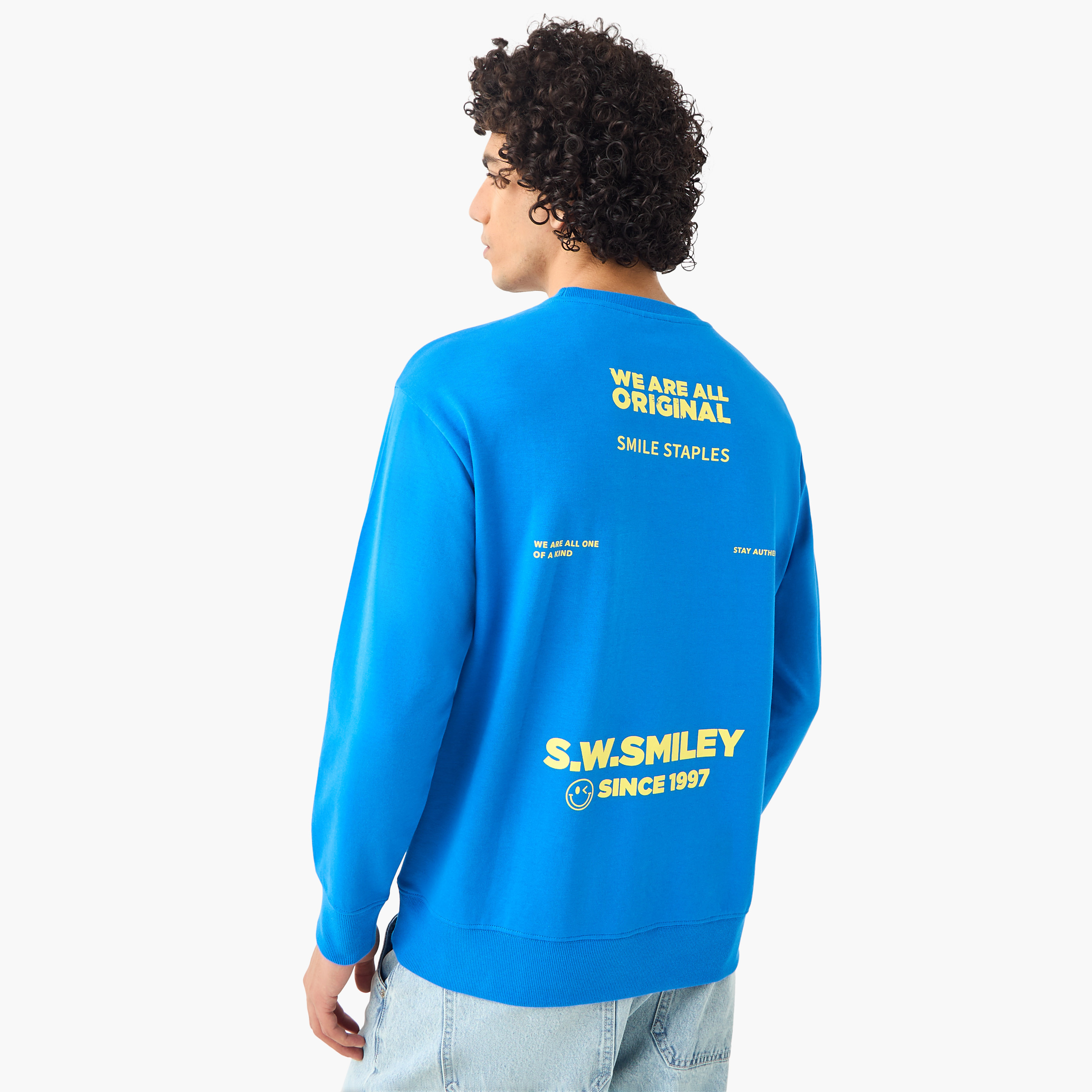 Smiley Men Regular Fit Sweatshirt-men-winterwear-hoodiesandsweatshirts-image-4