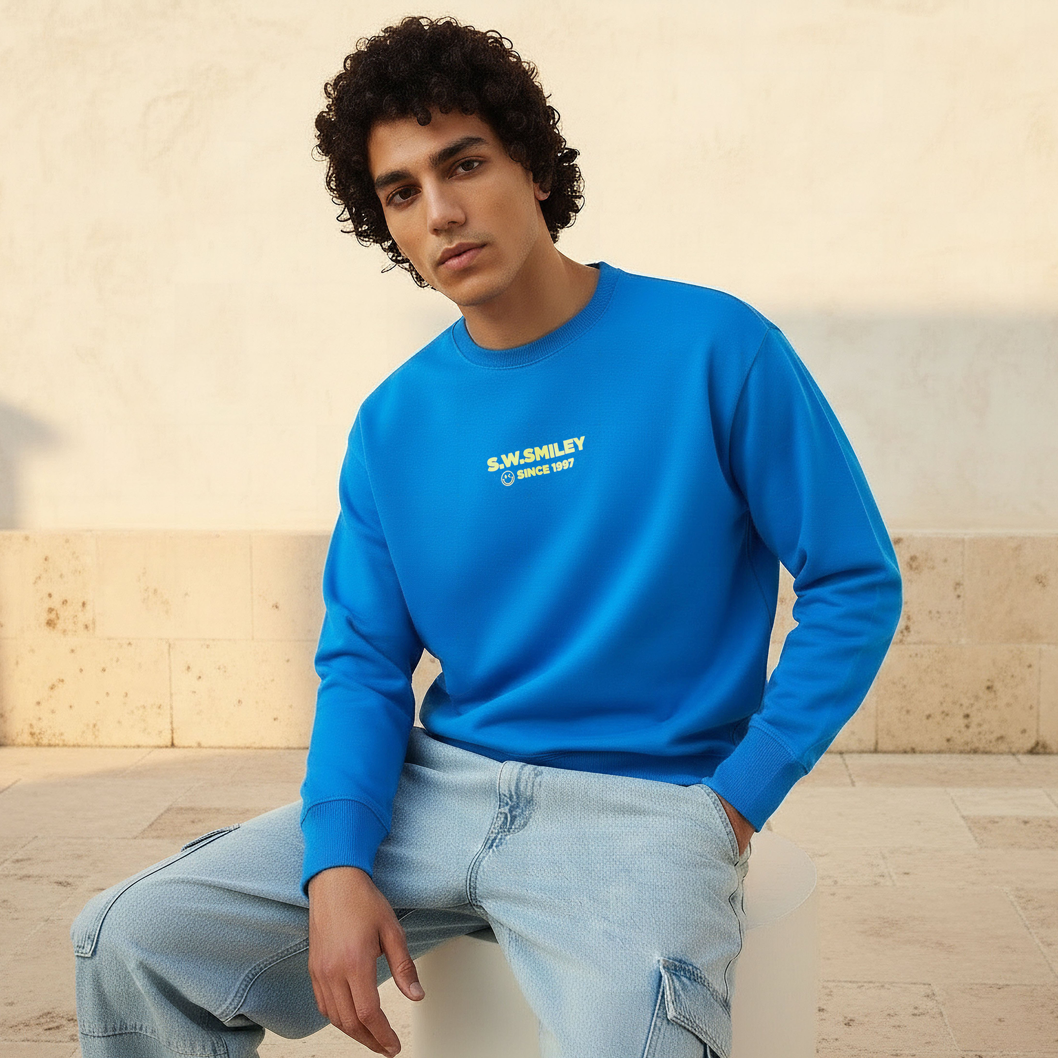 Smiley Men Regular Fit Sweatshirt-men-winterwear-hoodiesandsweatshirts-image-1