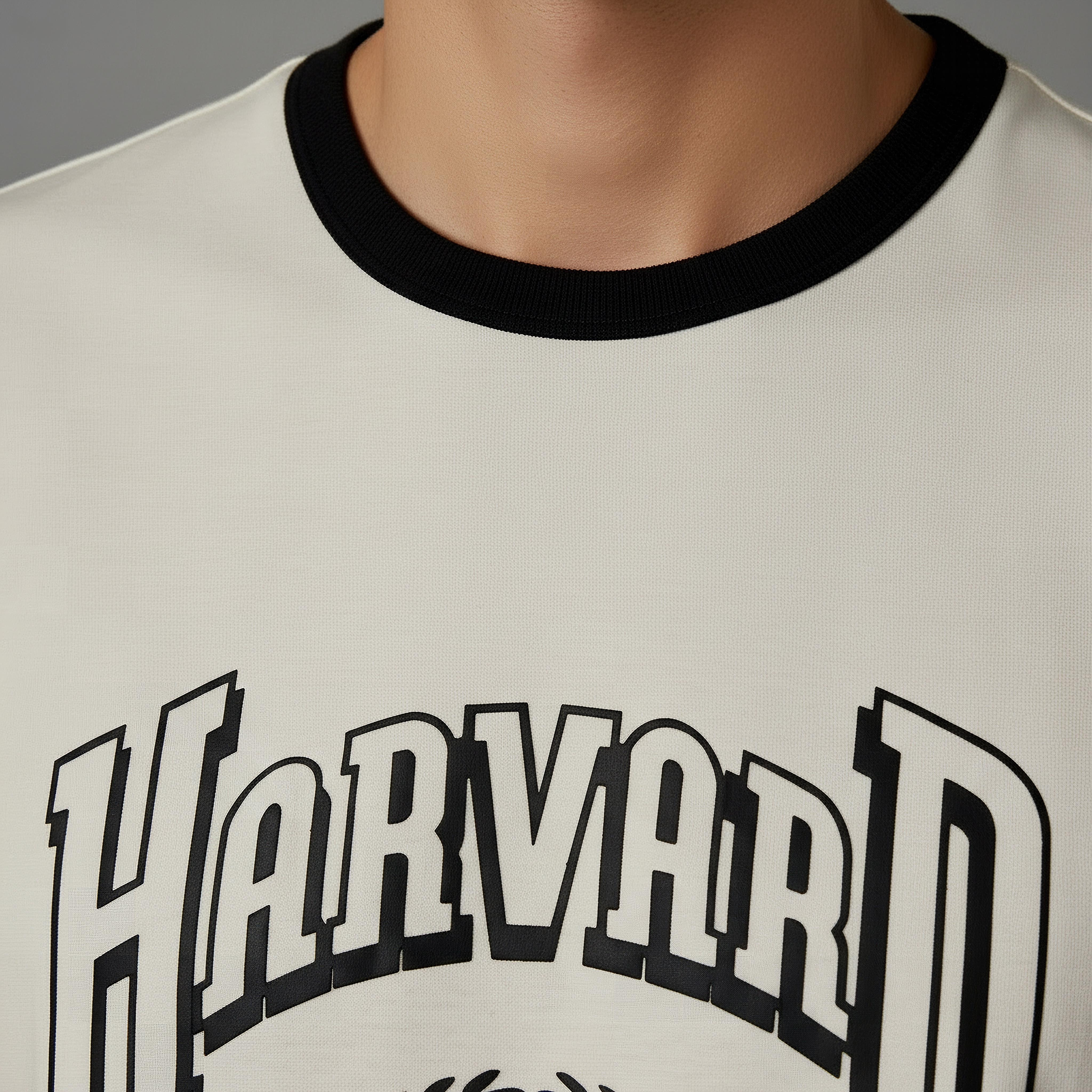 Harvard University Men Relaxed Fit Crew Neck Short Sleeves Ringer T-shirt-men-clothing-tshirtsandpolos-tshirts-image-4