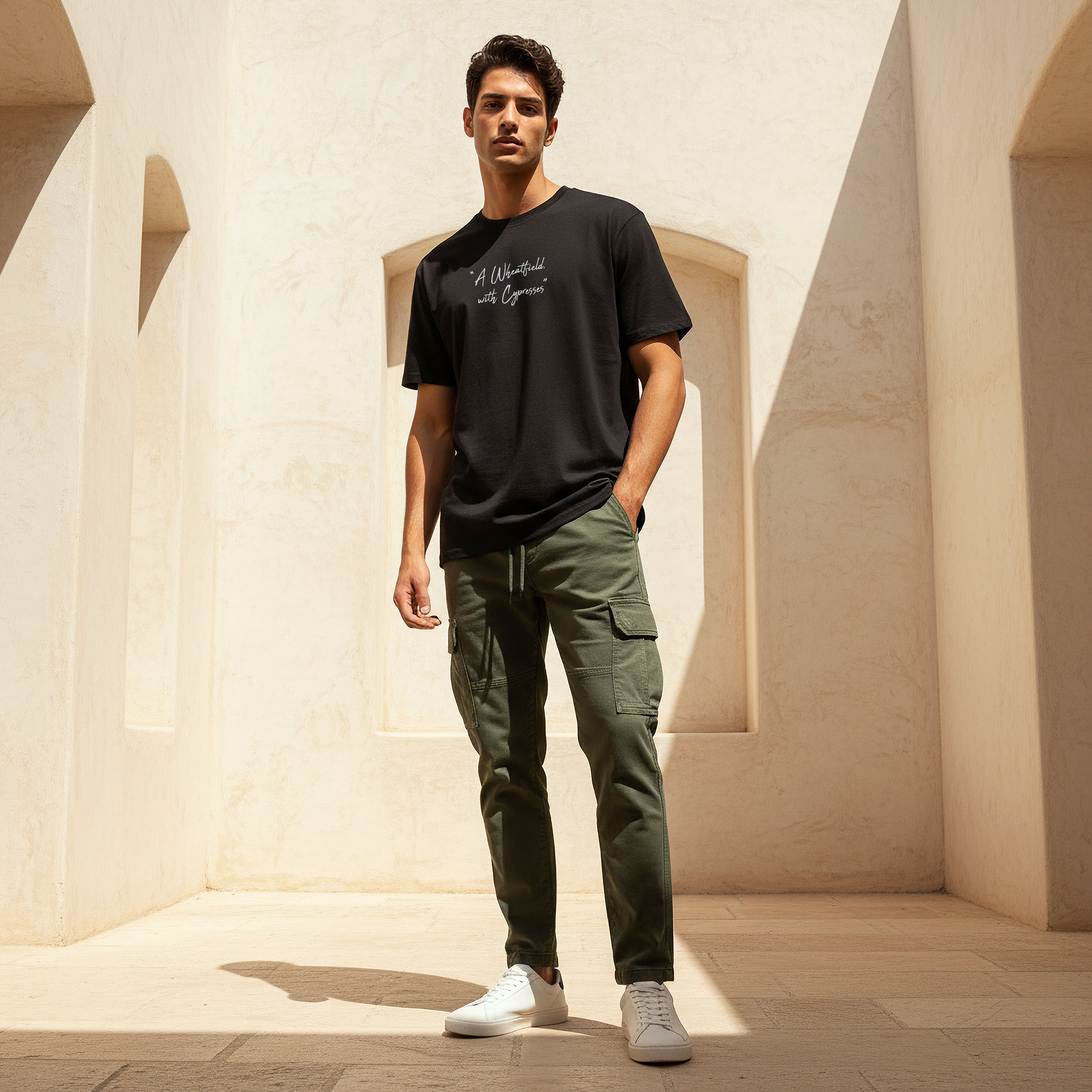 Vincent Van Gogh Men Relaxed Fit Crew Neck Short Sleeves T-shirt-men-clothing-tshirtsandpolos-tshirts-image-3