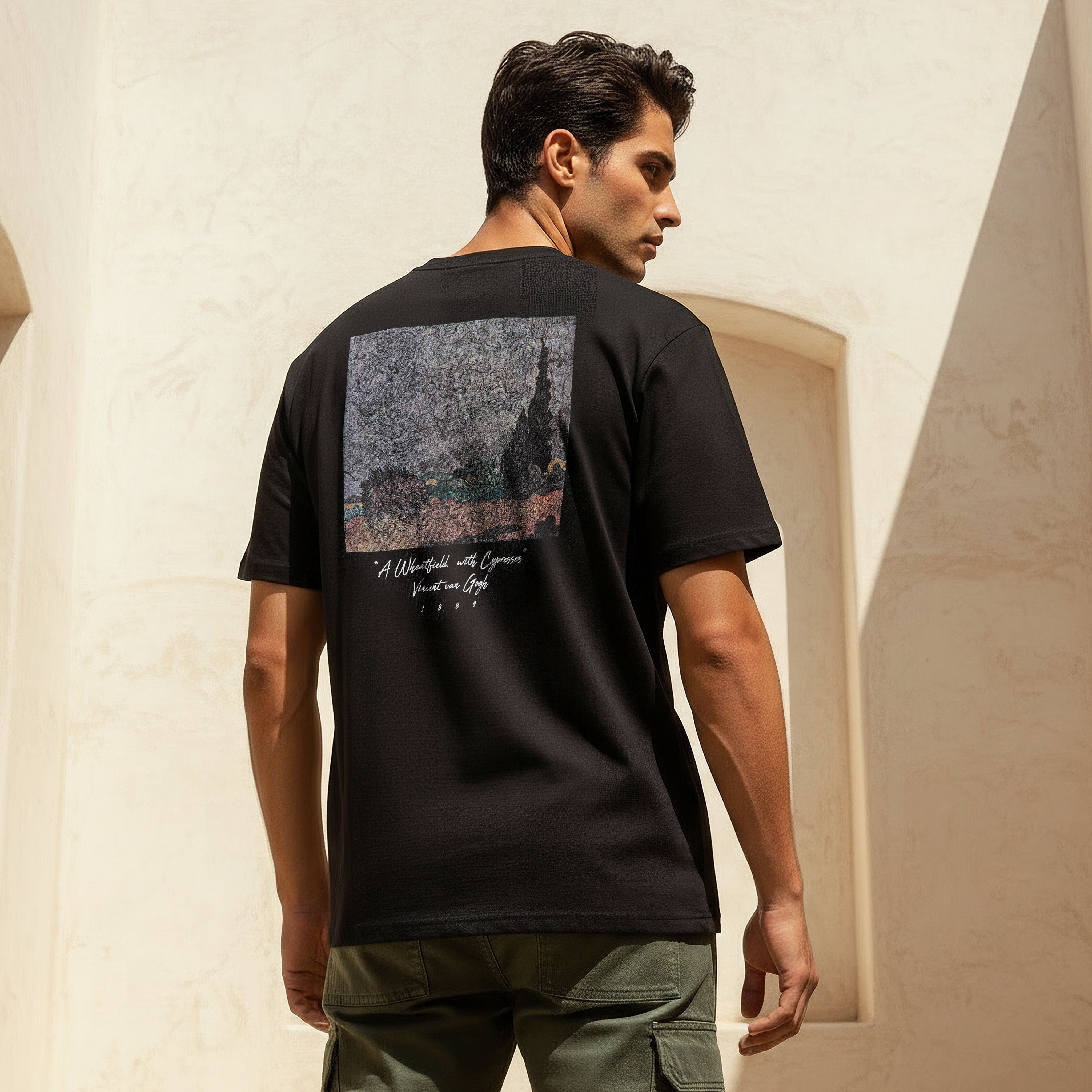 Vincent Van Gogh Men Relaxed Fit Crew Neck Short Sleeves T-shirt-men-clothing-tshirtsandpolos-tshirts-image-4