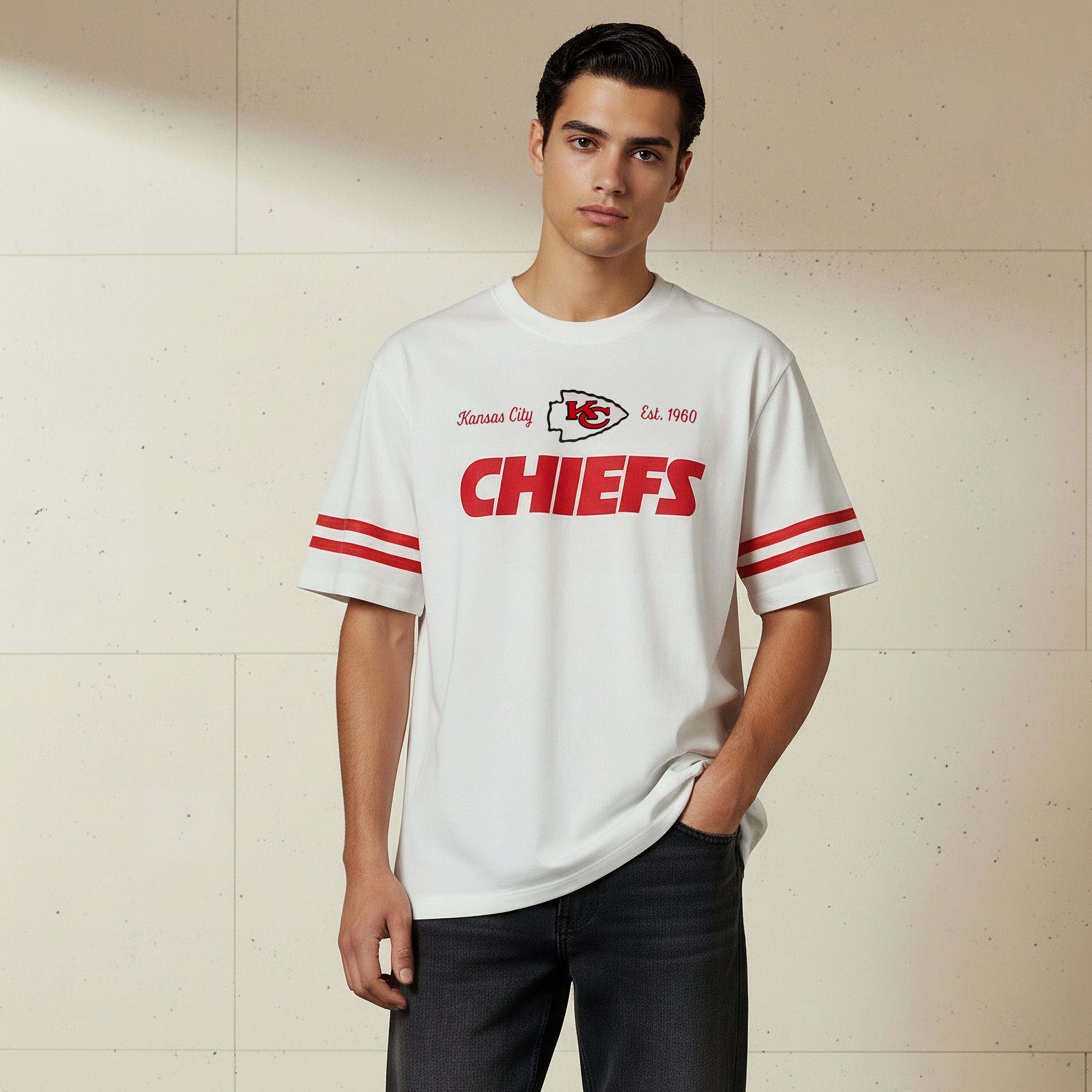 Kansas City Chiefs NFL Men Regular Fit Crew Neck Short Sleeves T-shirt-men-clothing-tshirtsandpolos-tshirts-image-1