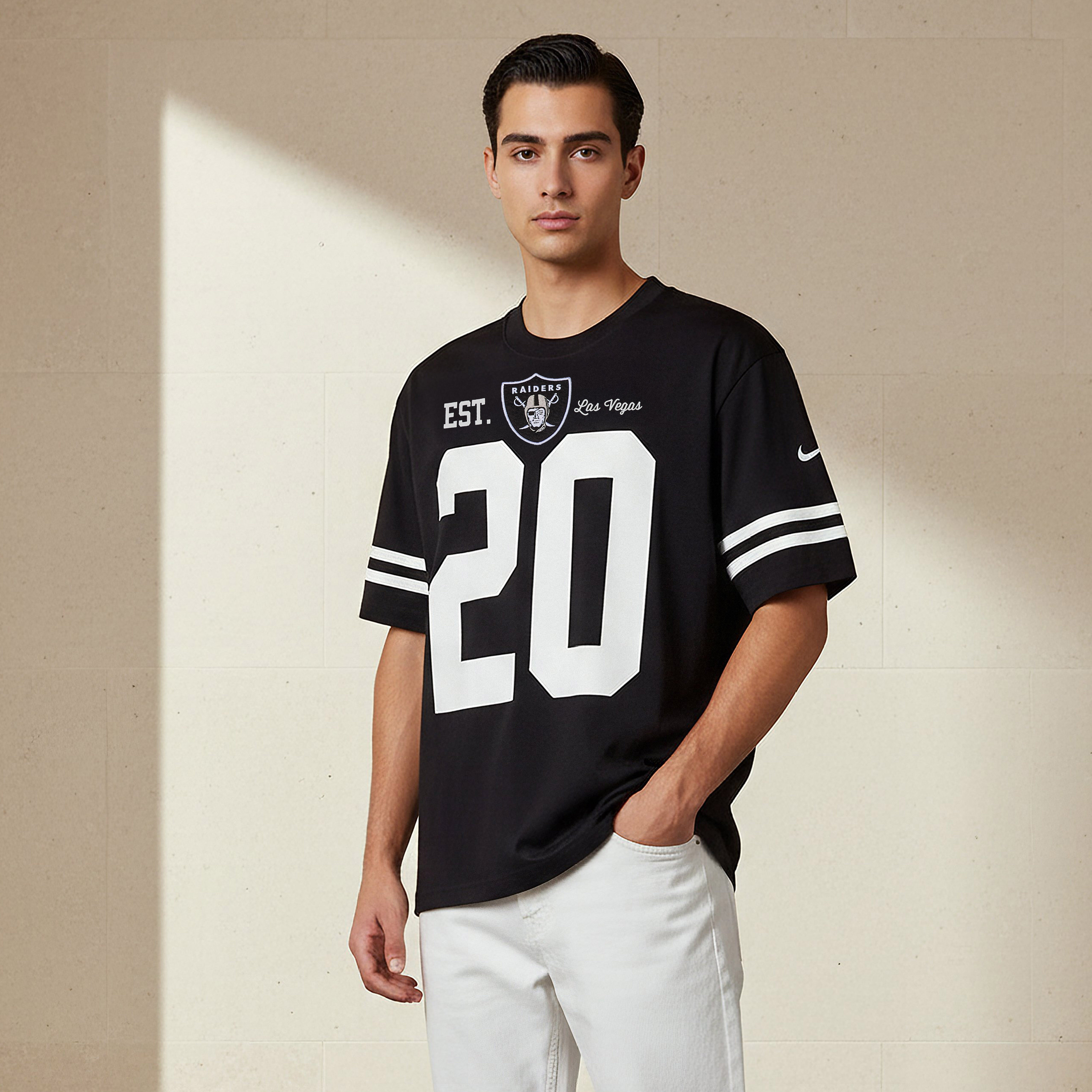 Las Vegas Raiders NFL Men Regular Fit Crew Neck Short Sleeves T-shirt-men-clothing-tshirtsandpolos-tshirts-image-1