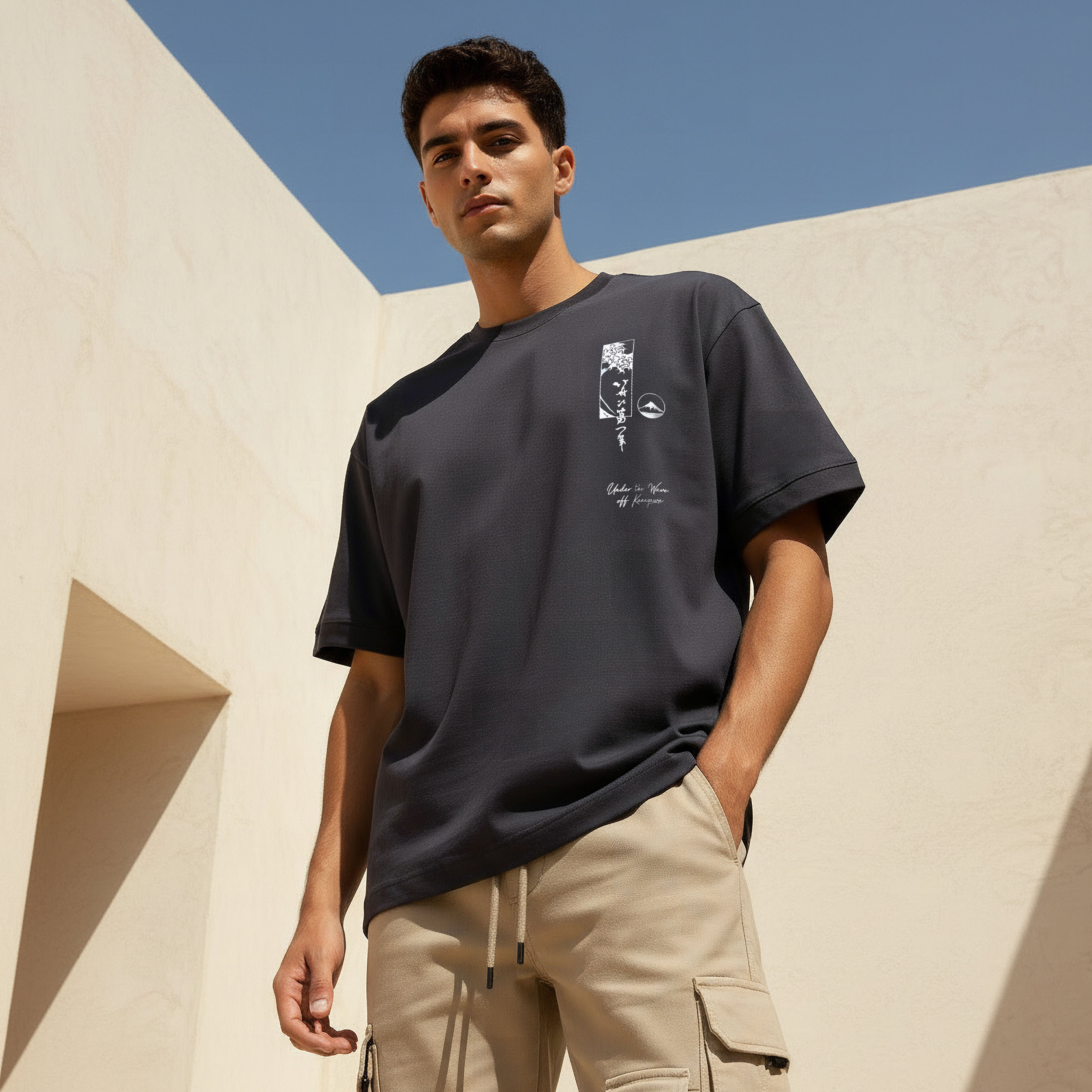 Men Regular Fit Crew Neck Short Sleeve Katsushika Hokusai Print T-shirt-PROMO_SP_QA_RGCC_BUY2FOR109_040325-image-1
