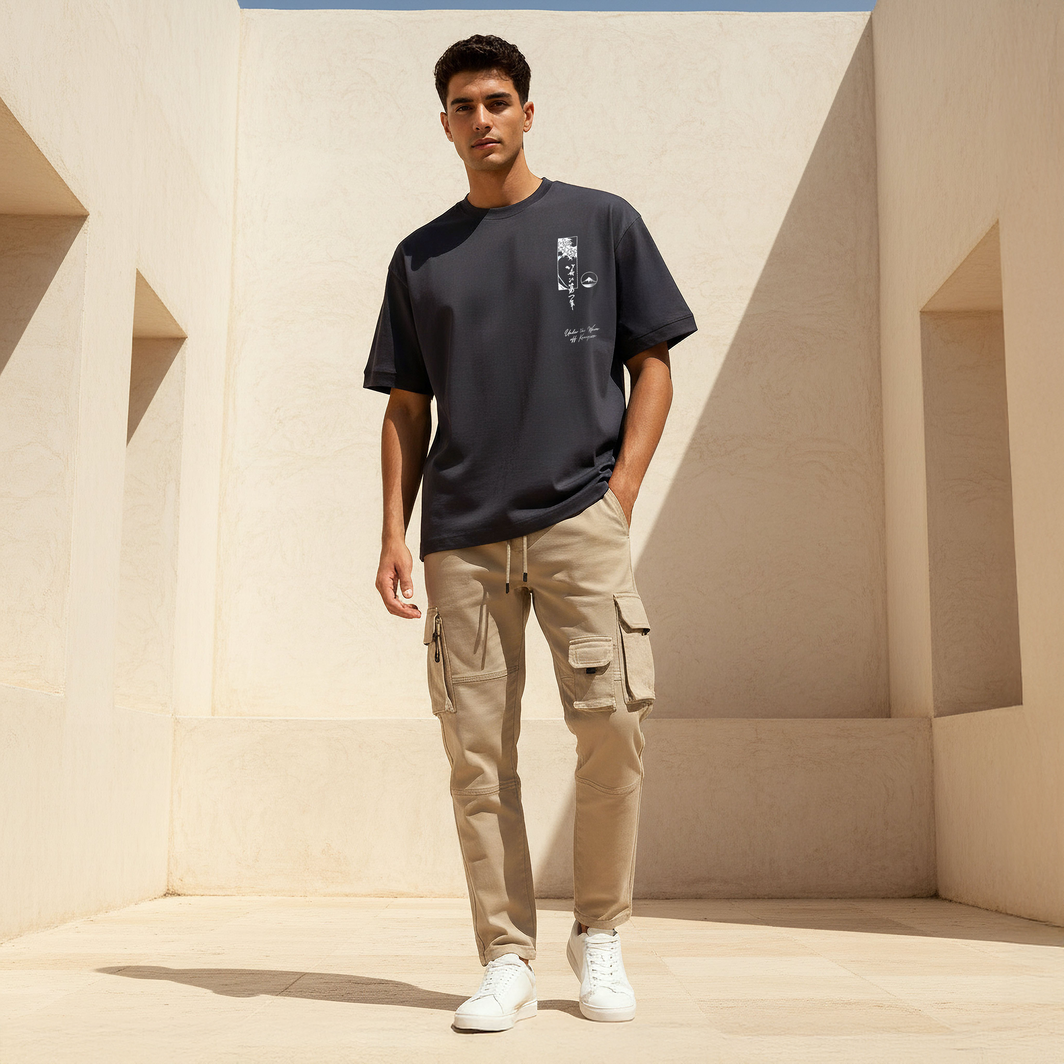 Men Regular Fit Crew Neck Short Sleeve Katsushika Hokusai Print T-shirt-PROMO_SP_QA_RGCC_BUY2FOR109_040325-image-3