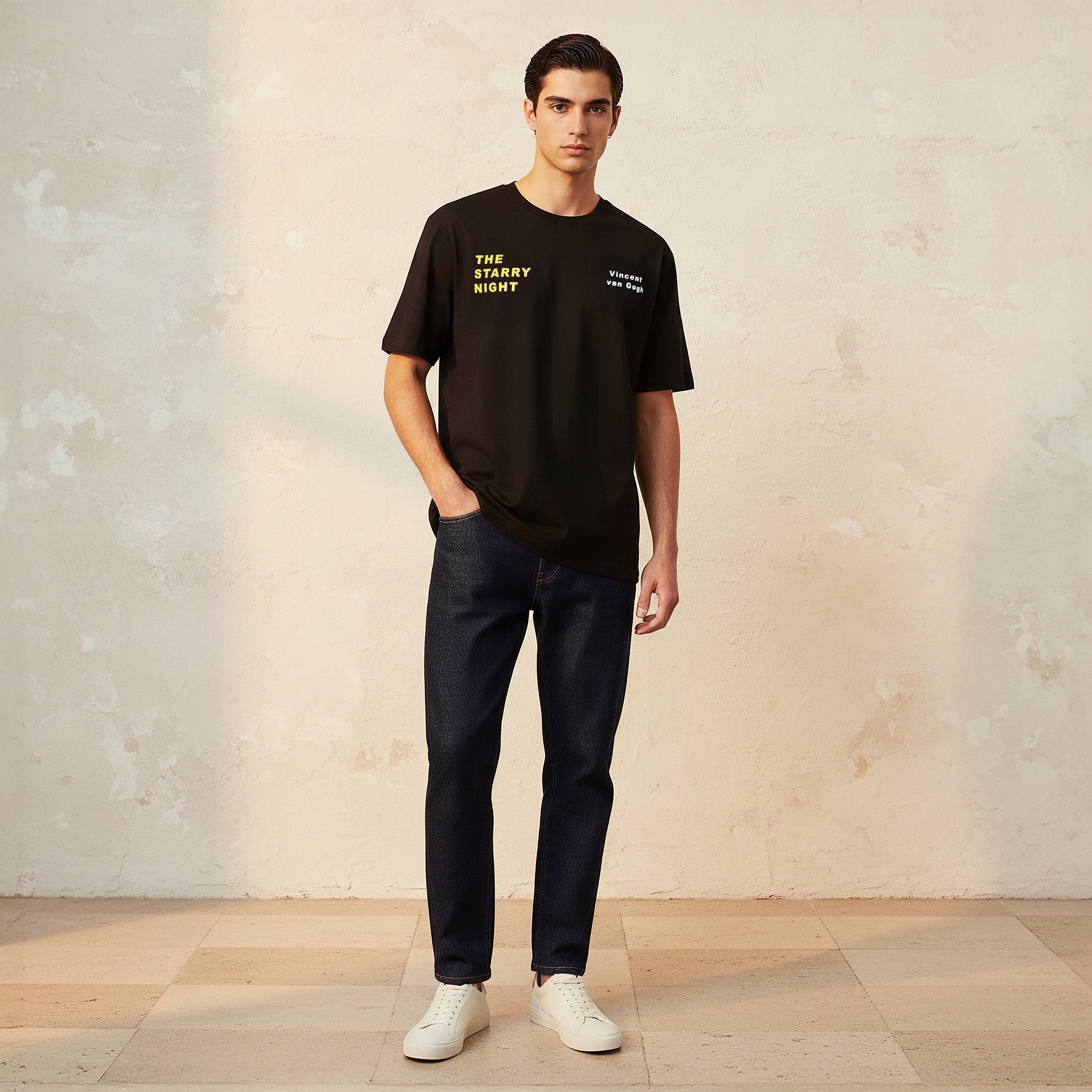 Men Crew Neck Short Sleeve Vincent Van Gogh Print T-shirt-PROMO_SP_AE_RGCC_BUY2FOR109_040325-image-3