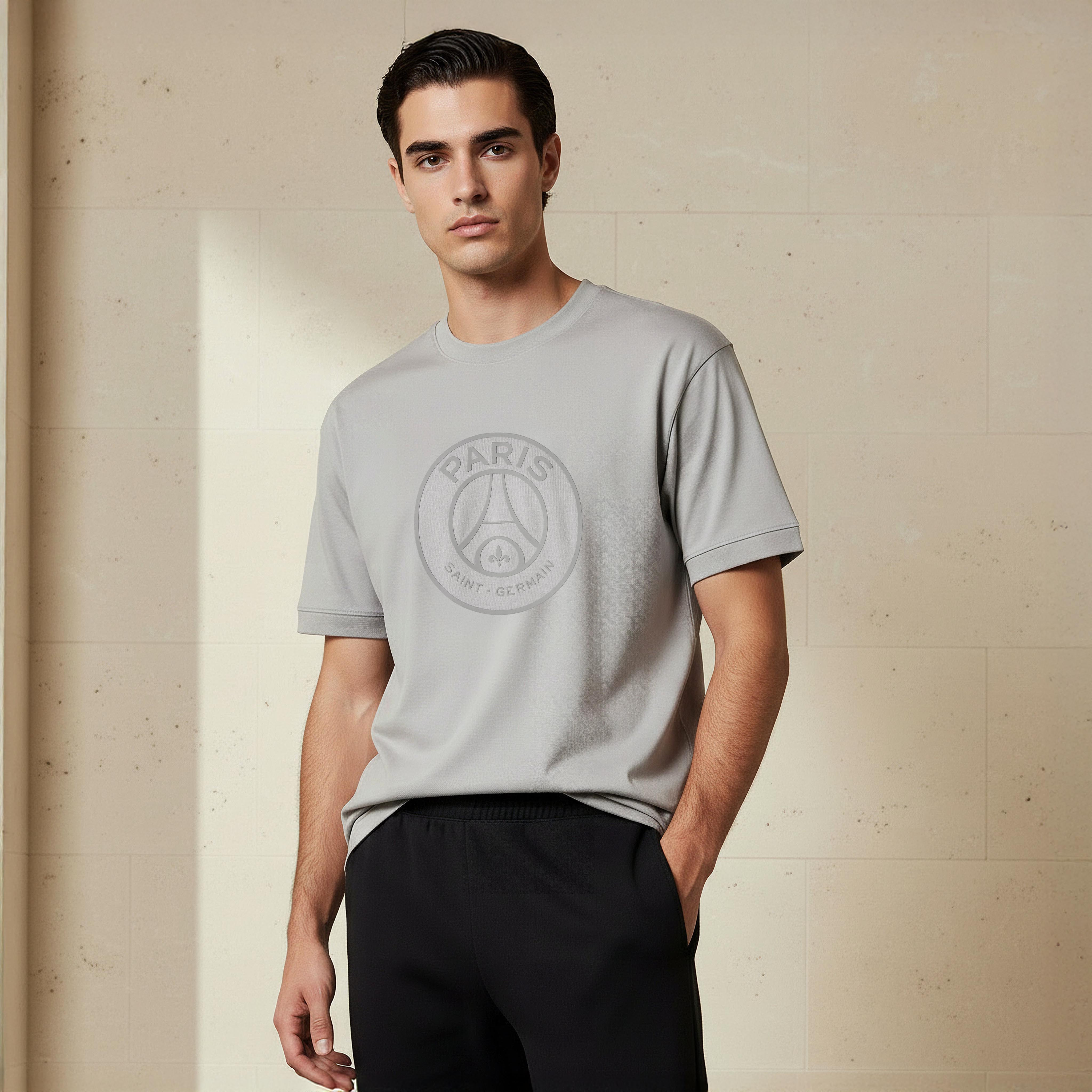 Men Regular Fit Crew Neck Short Sleeves Paris Saint-Germain Print T-shirt-PROMO_SP_QA_RGCC_BUY2FOR109_040325-image-1