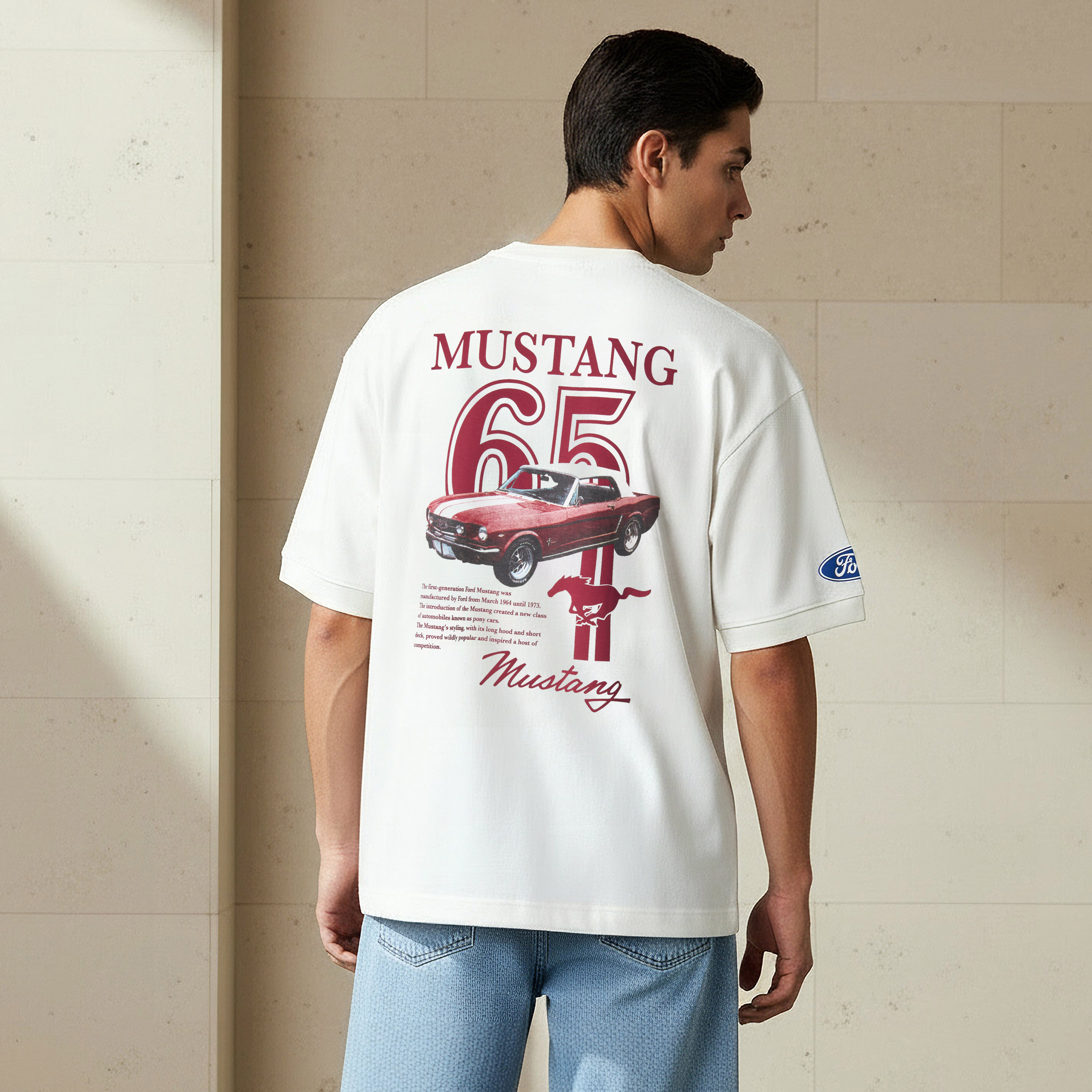 Men Regular Fit Crew Neck Short Sleeves Mustang Print T-shirt-PROMO_SP_QA_RGCC_BUY2FOR109_040325-image-4