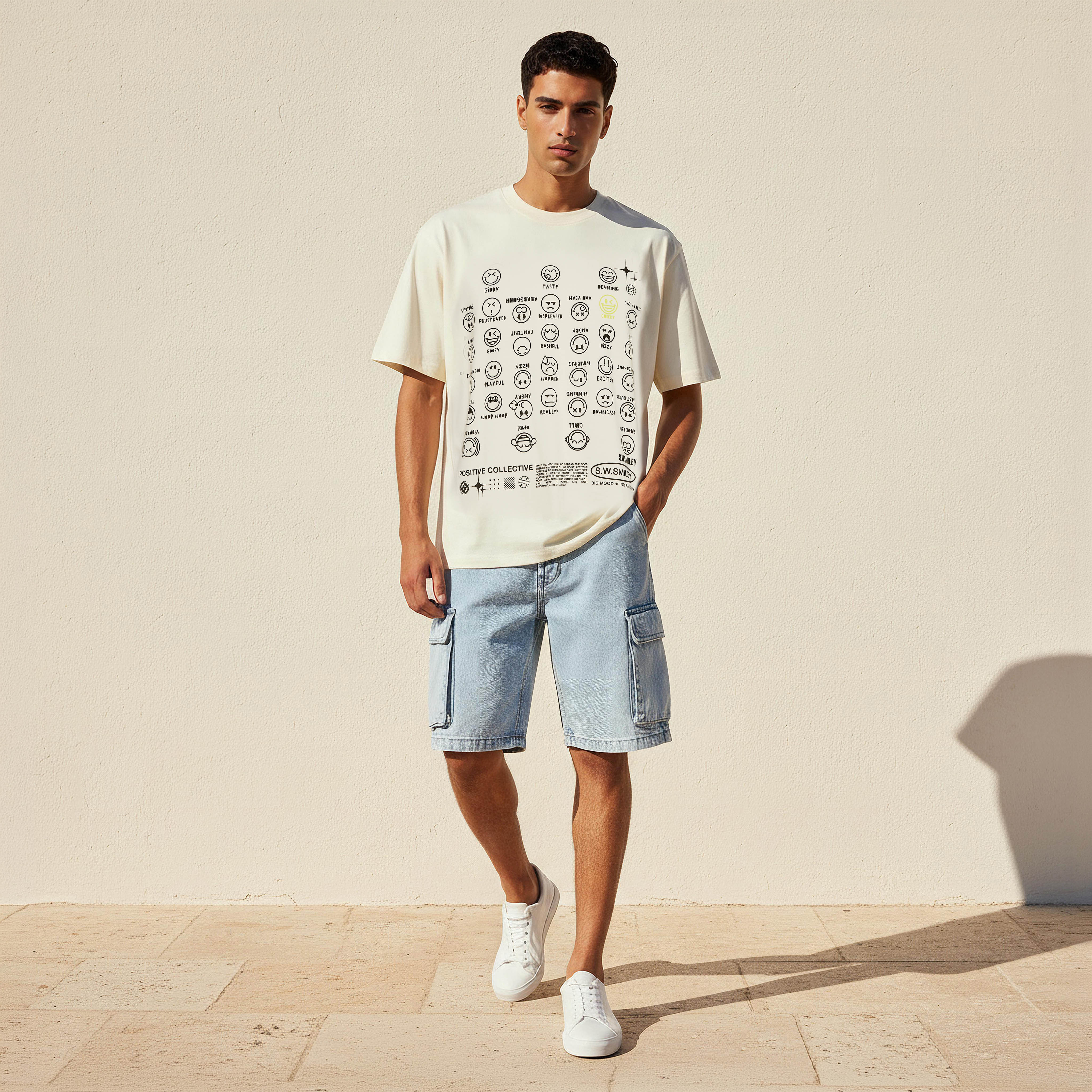 Men Regular Fit Crew Neck Short Sleeve SmileyWorld Print T-shirt-men-clothing-tshirtsandpolos-tshirts-image-3