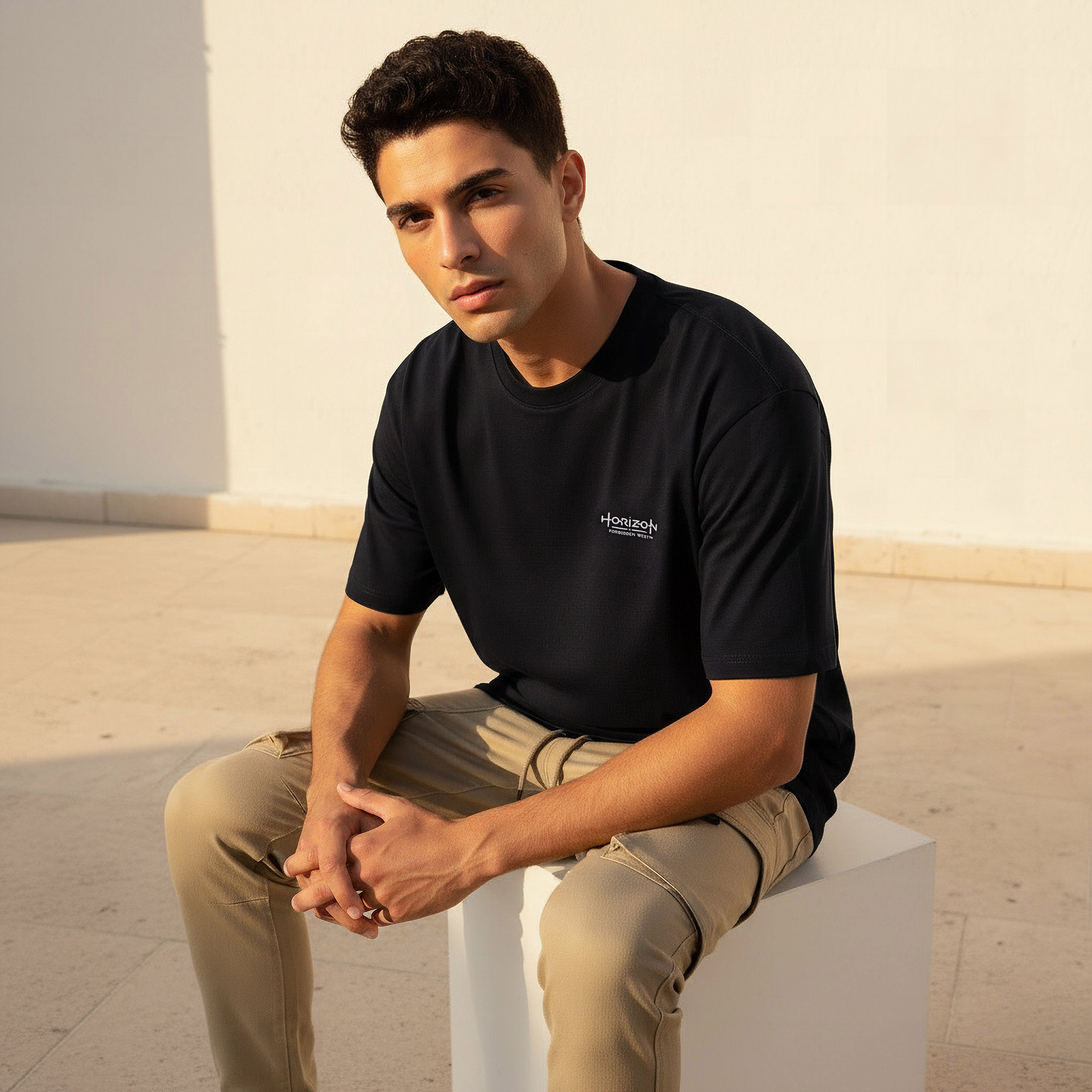 Men Regular Fit Crew Neck Short Sleeves Horizon Forbidden West Print T-shirt-PROMO_SP_QAT_1_BUY2FORQAR59_130625-image-5