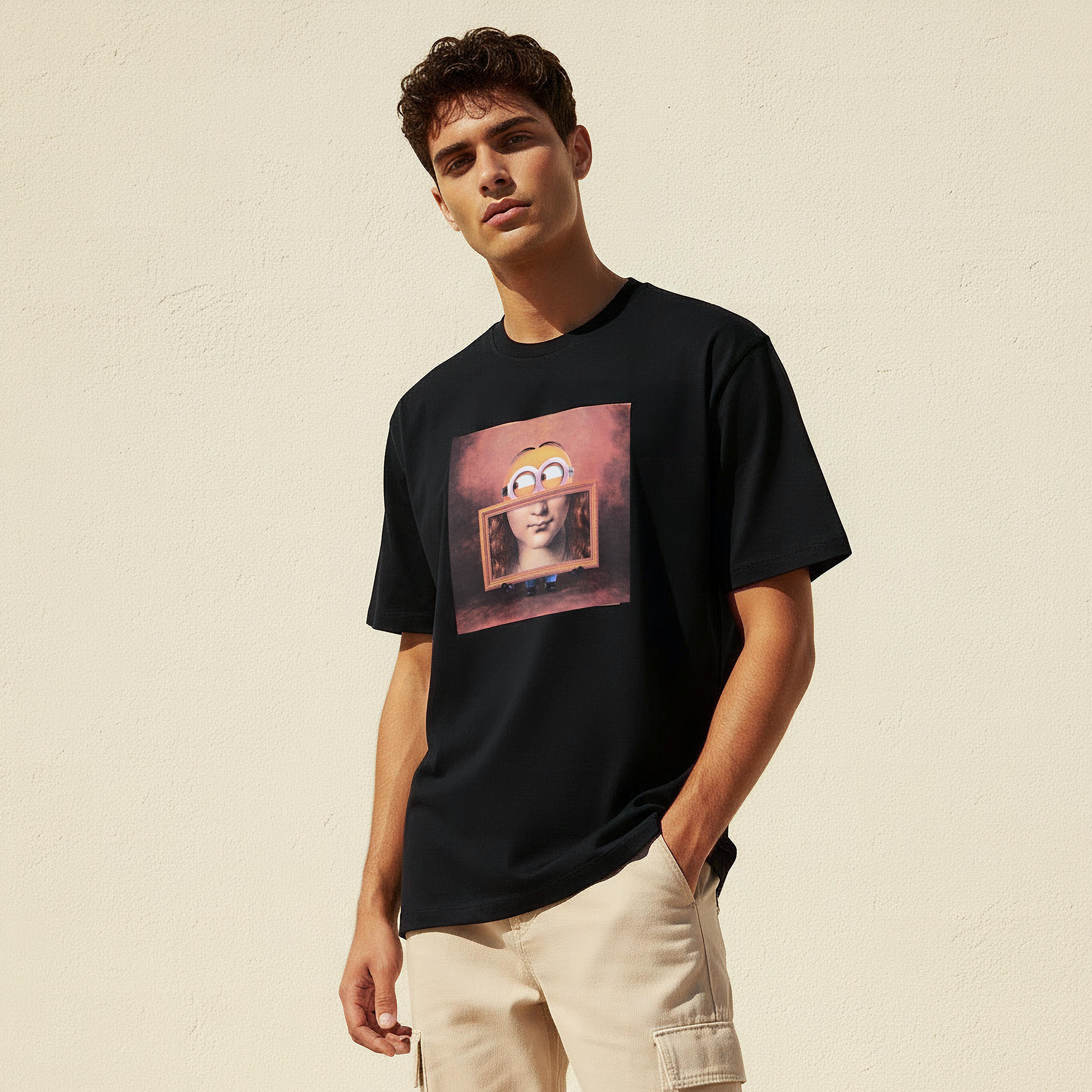 Men Regular Fit Crew Neck Short Sleeves Minions Print T-shirt-men-clothing-tshirtsandpolos-tshirts-image-1