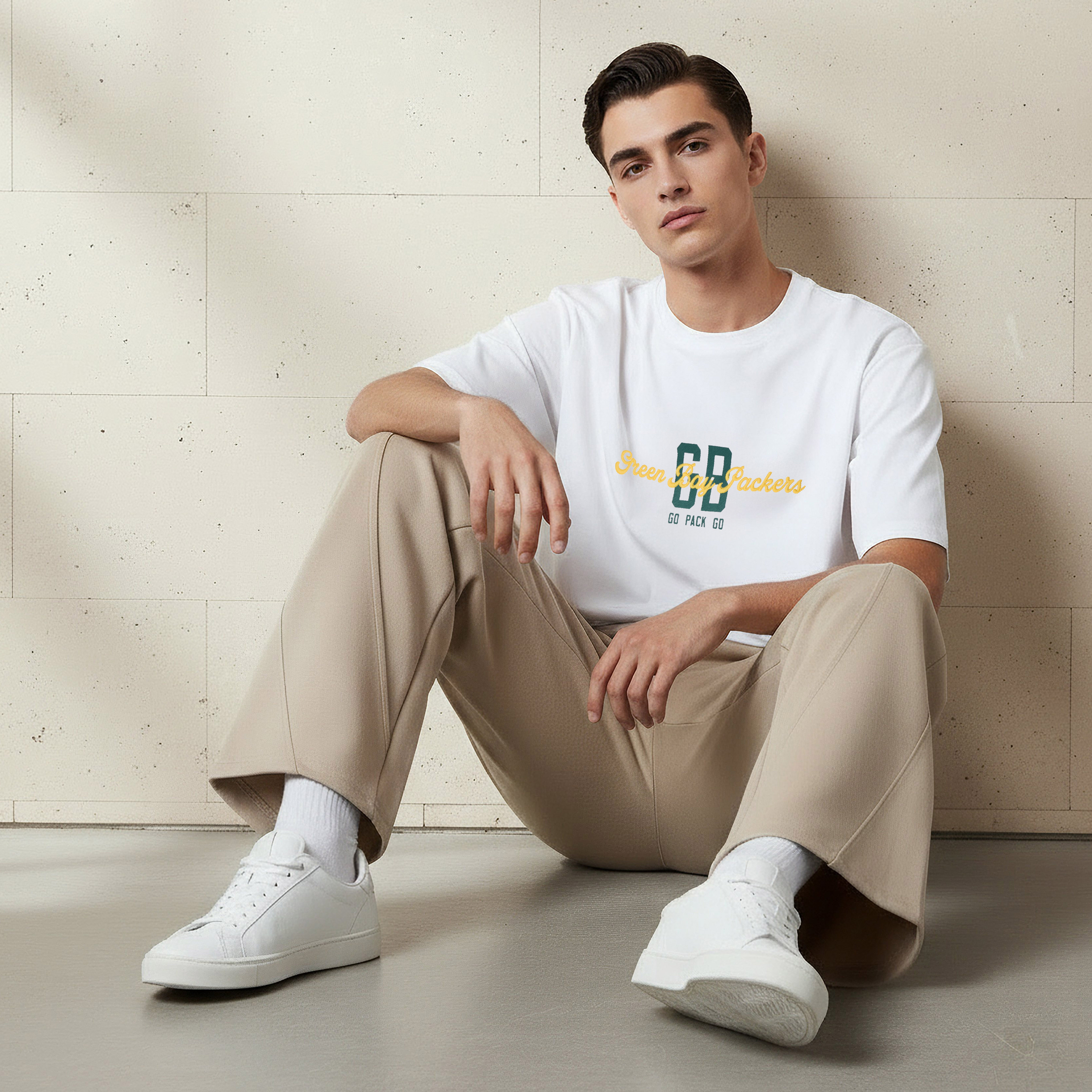 تيشيرت رجالي NFL من غرين باي باكرز بقصة مريحة ورقبة دائرية وأكمام قصيرة-men-clothing-tshirtsandpolos-tshirts-image-2