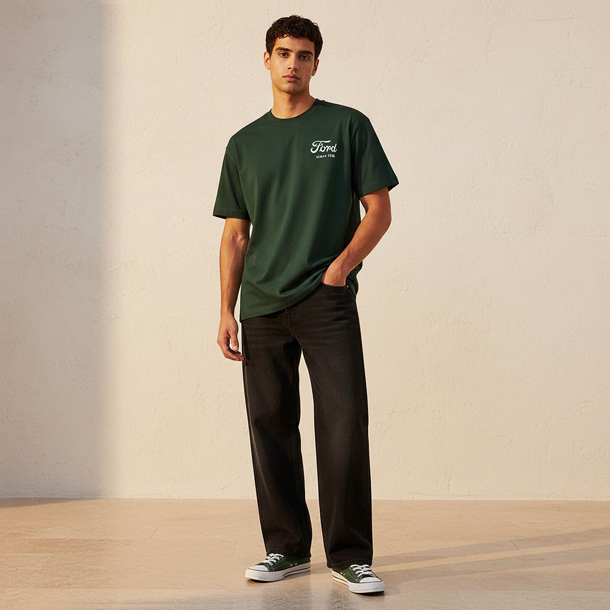 Ford Mustang Regular Fit Crew Neck Short Sleeves Printed T-shirt-men-clothing-tshirtsandpolos-tshirts-image-3