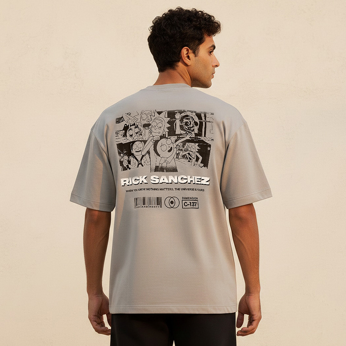 Men Regular Fit Crew Neck Short Sleeves Rick Sanchez Print T-shirt-men-clothing-tshirtsandpolos-tshirts-image-4