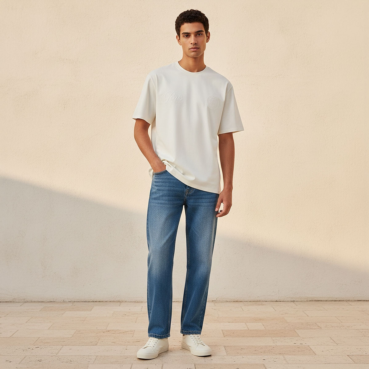 تيشيرت بياقة ضيقة وأكمام قصيرة وقصة عادية من باريس سان جيرمان-men-clothing-tshirtsandpolos-tshirts-image-3