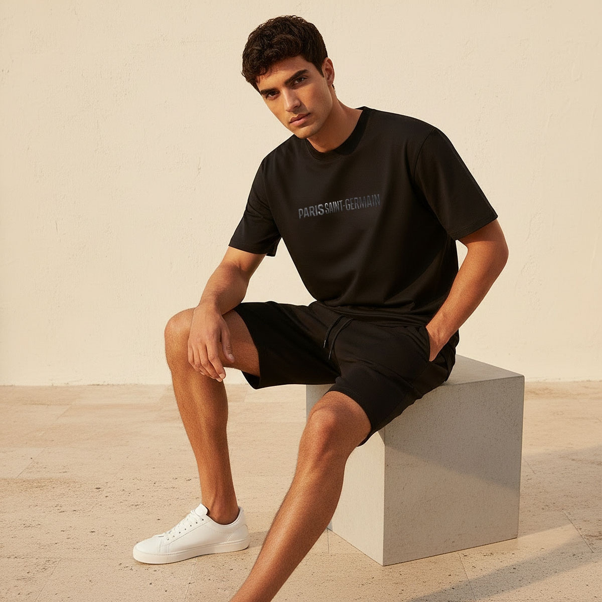 تيشيرت بياقة ضيقة وأكمام قصيرة وقصة عادية من باريس سان جيرمان-men-clothing-tshirtsandpolos-tshirts-image-5