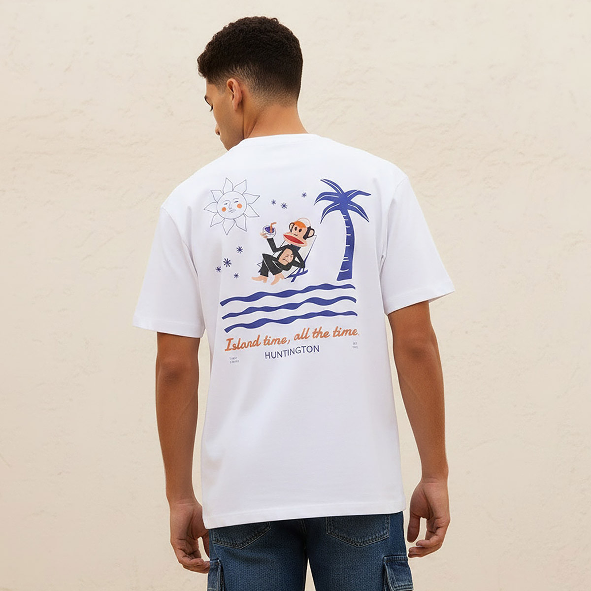 Huntington Paul Frank Men Regular Fit Crew Neck Short Sleeve T-shirt-men-clothing-tshirtsandpolos-tshirts-image-4