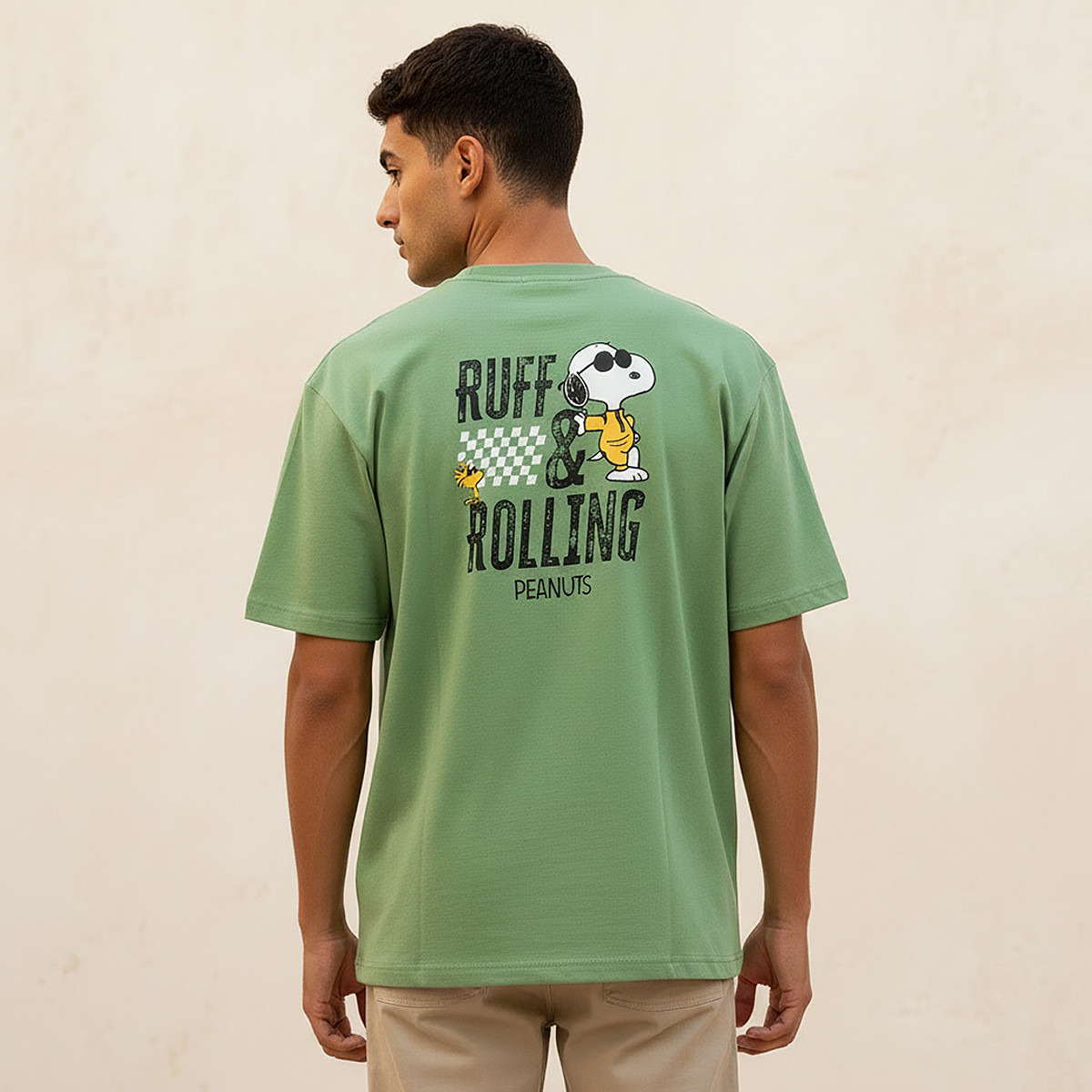 Peanuts Regular Fit Crew Neck Short Sleeves Printed T-shirt-men-clothing-tshirtsandpolos-tshirts-image-4