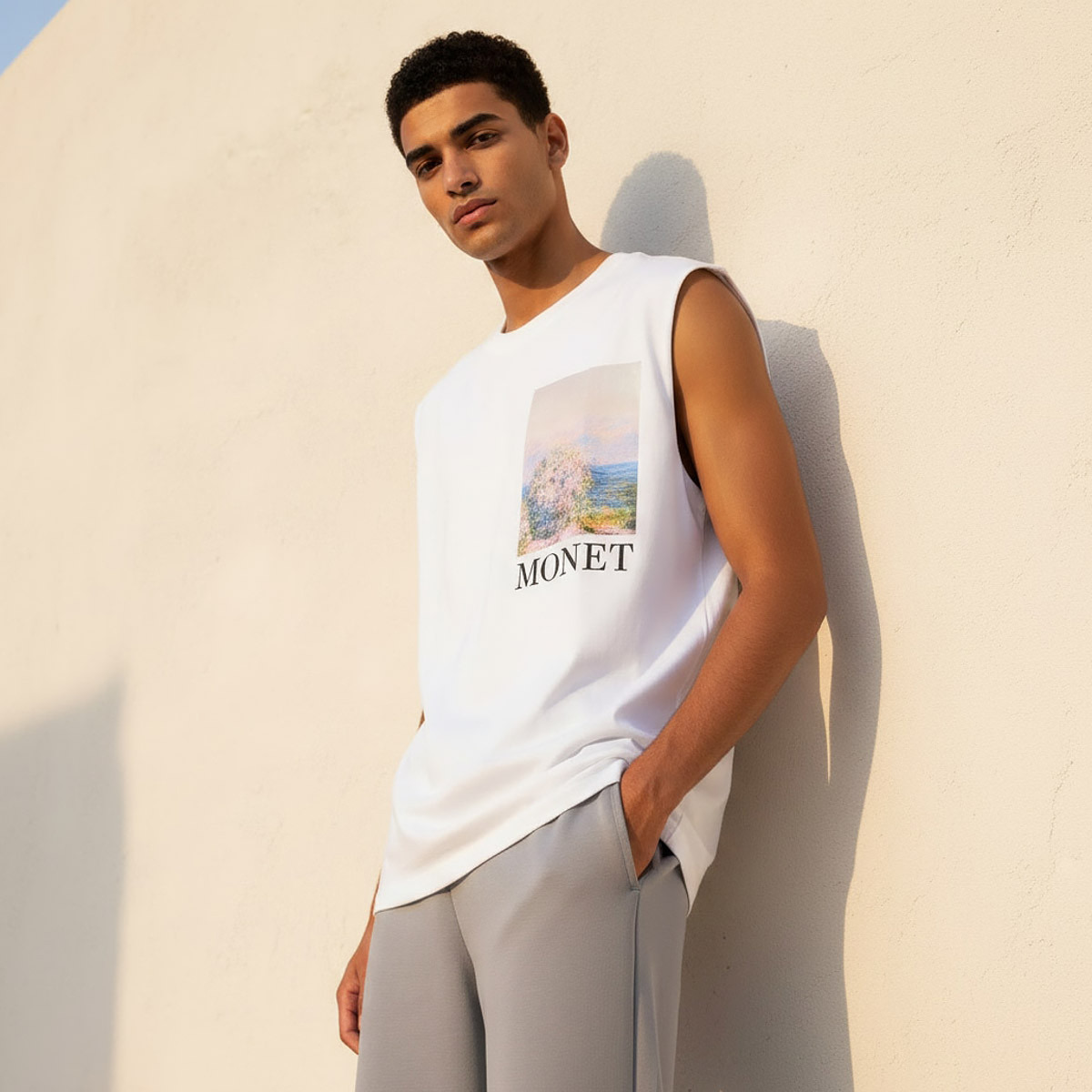 Claude Monet Men Regular Fit Crew Neck Sleeveless T-shirt-men-clothing-tshirtsandpolos-tshirts-image-1