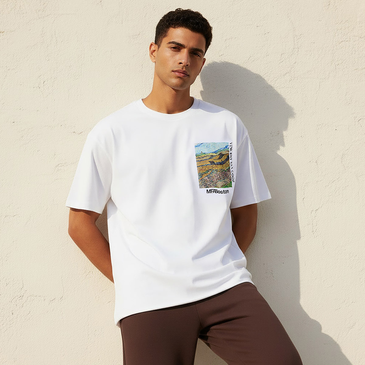 Vincent Van Gogh Men Regular Fit Crew Neck Short Sleeve T-shirt-men-clothing-tshirtsandpolos-tshirts-image-1