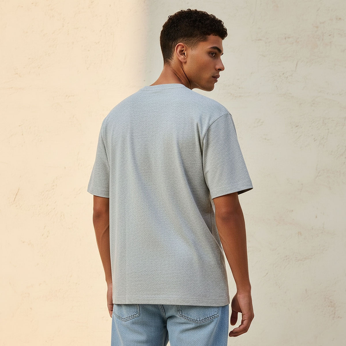 تيشيرت جامعة كامبريدج بياقة ضيقة وأكمام قصيرة وقصة عادية-men-clothing-tshirtsandpolos-tshirts-image-4