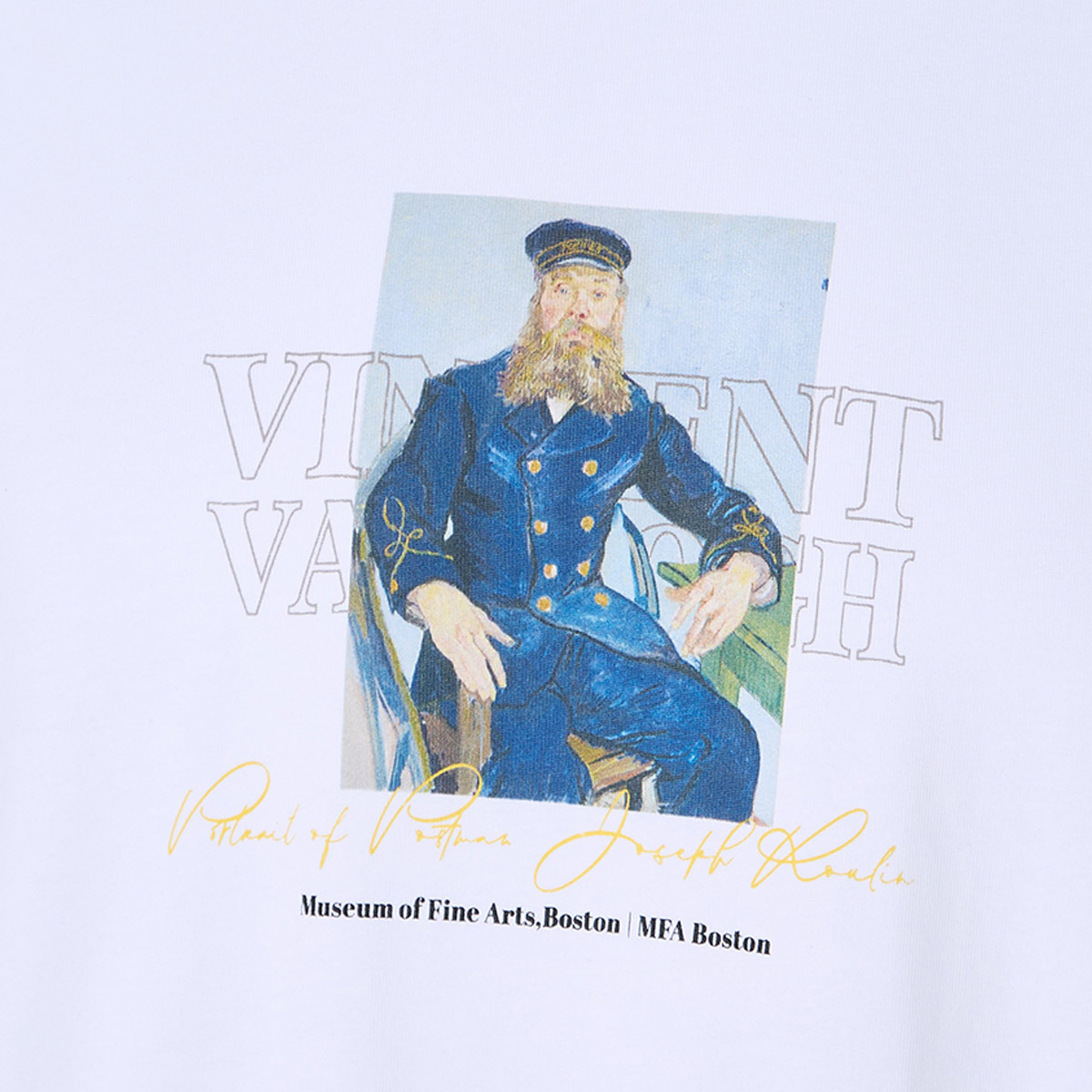 تيشيرت بياقة دائرية وأكمام قصيرة بقصة عادية من فان جوخ-men-clothing-tshirtsandpolos-tshirts-image-2