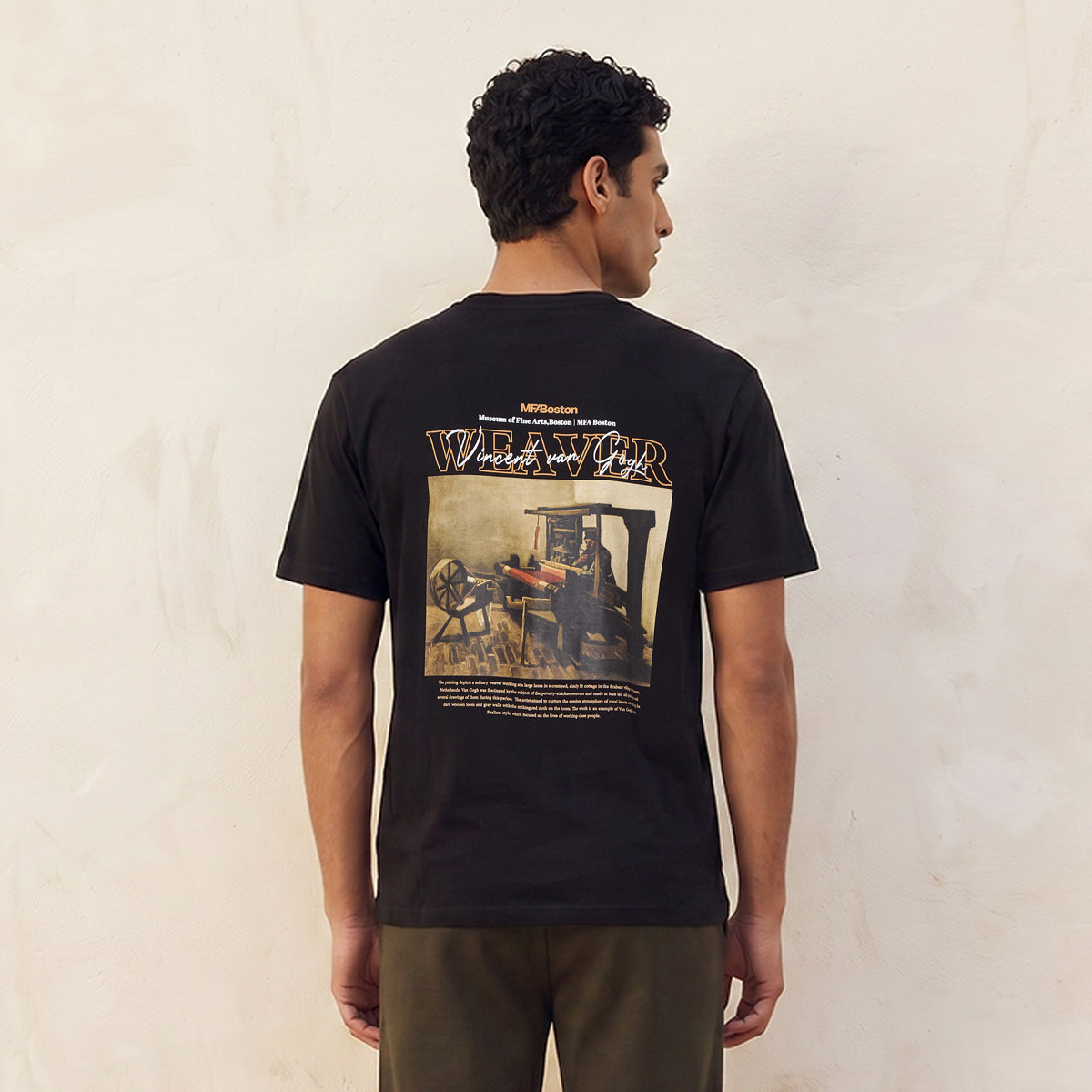 Vincent Van Gogh Regular Fit Crew Neck Graphic Print T-shirt-men-clothing-tshirtsandpolos-tshirts-image-4
