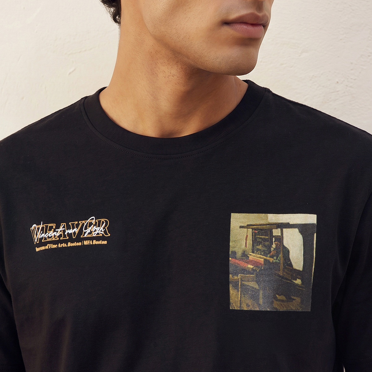 Vincent Van Gogh Regular Fit Crew Neck Graphic Print T-shirt-men-clothing-tshirtsandpolos-tshirts-image-5