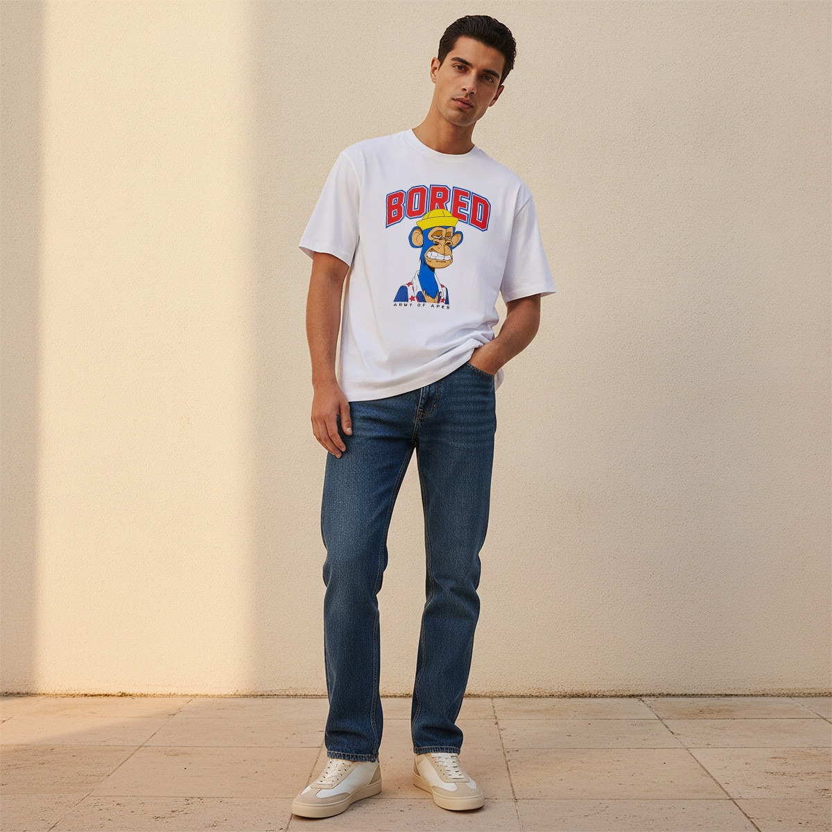 Bored Ape Regular Fit Crew Neck Short Sleeves Printed T-shirt-men-clothing-tshirtsandpolos-tshirts-image-3