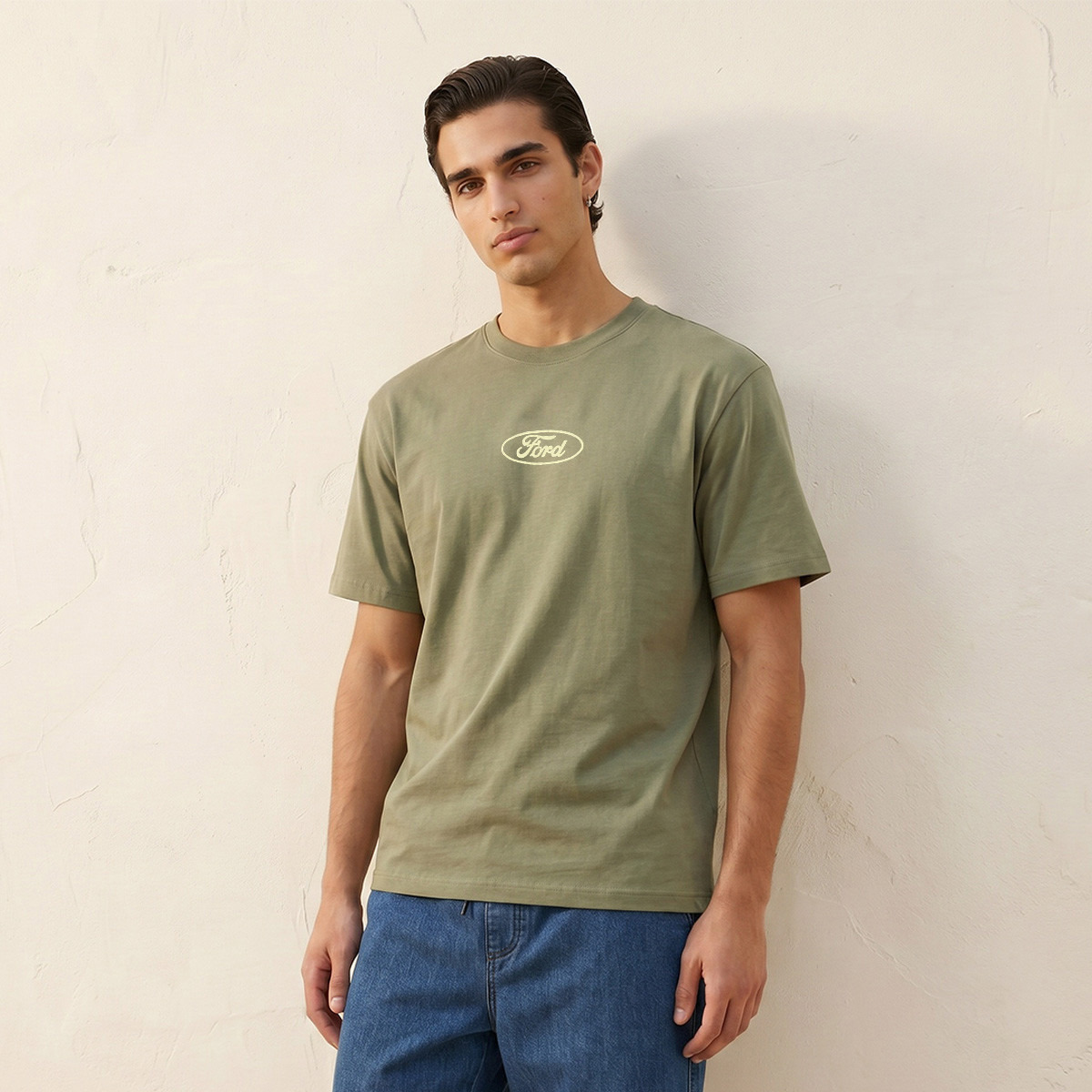Bronco Regular Fit Crew Neck T-shirt-men-clothing-tshirtsandpolos-tshirts-image-5