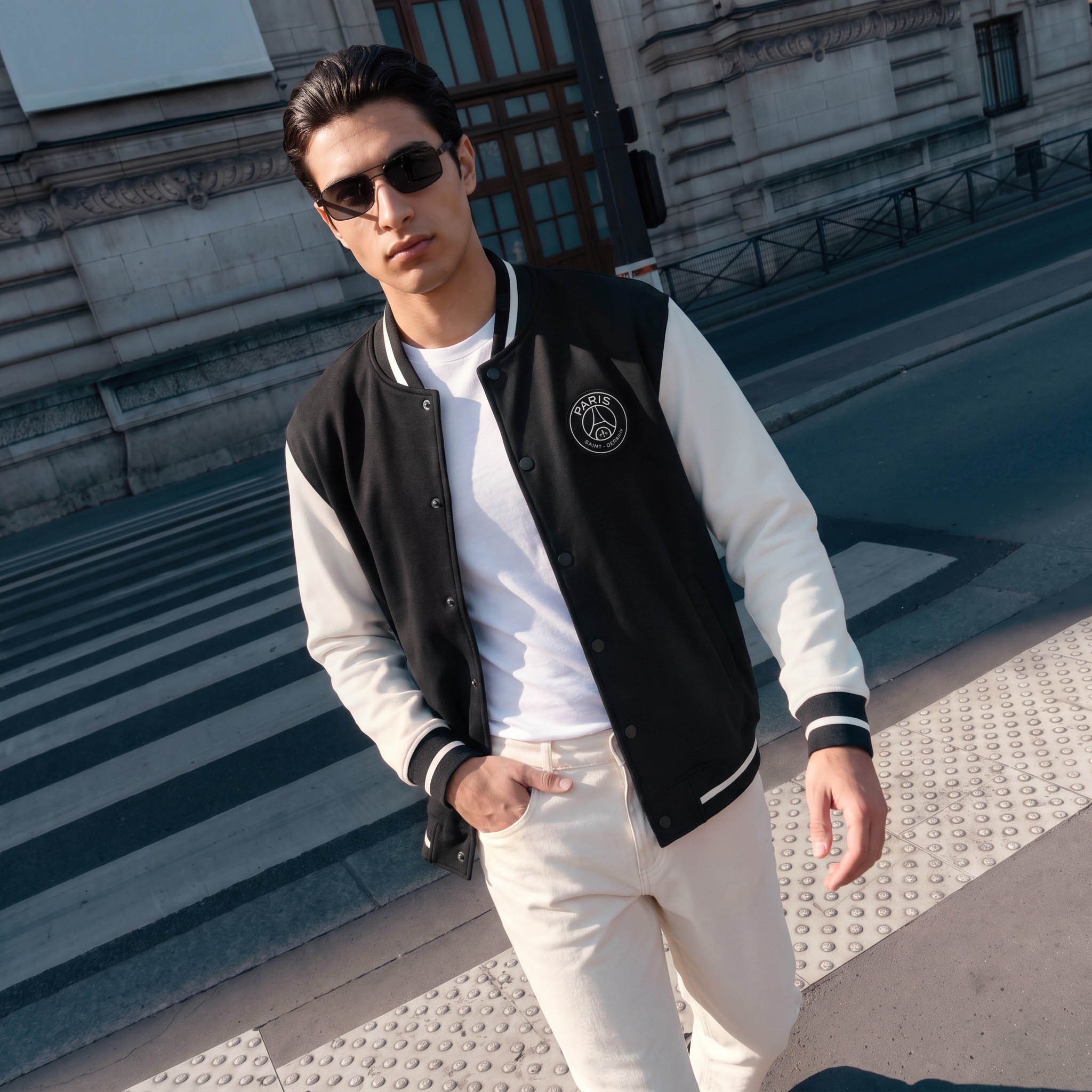جاكيت منفوخ بازرار إغلاق وطبعات-men-clothing-jacketsandblazers-jackets-image-1