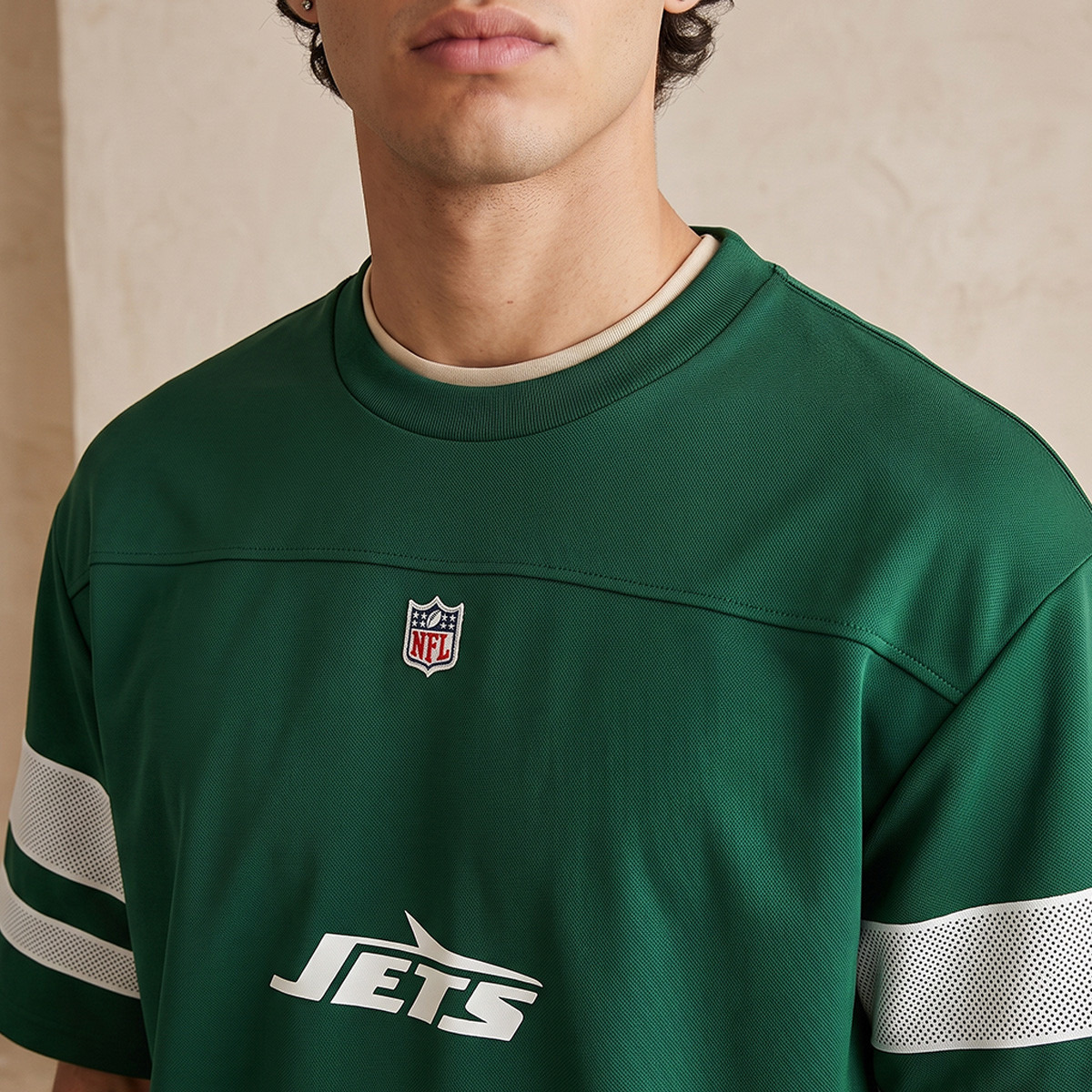 تيشيرت جيرسي بياقة ضيقة وقصة عادية من نيو يورك جيتس-men-clothing-tshirtsandpolos-tshirts-image-4