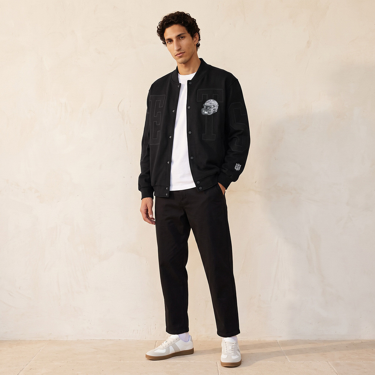 The New York Jets Varsity Jacket with Mandarin Collar-men-clothing-jacketsandblazers-jackets-image-2