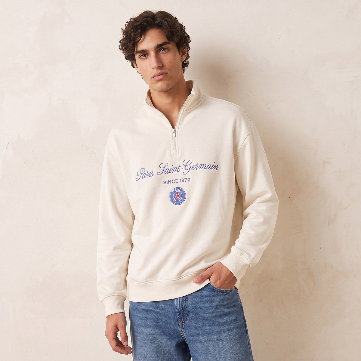 Design Funnel Fans Shop Paris Saint-Germain Half-Zip Sweatshirt Online | Centrepoint UAE