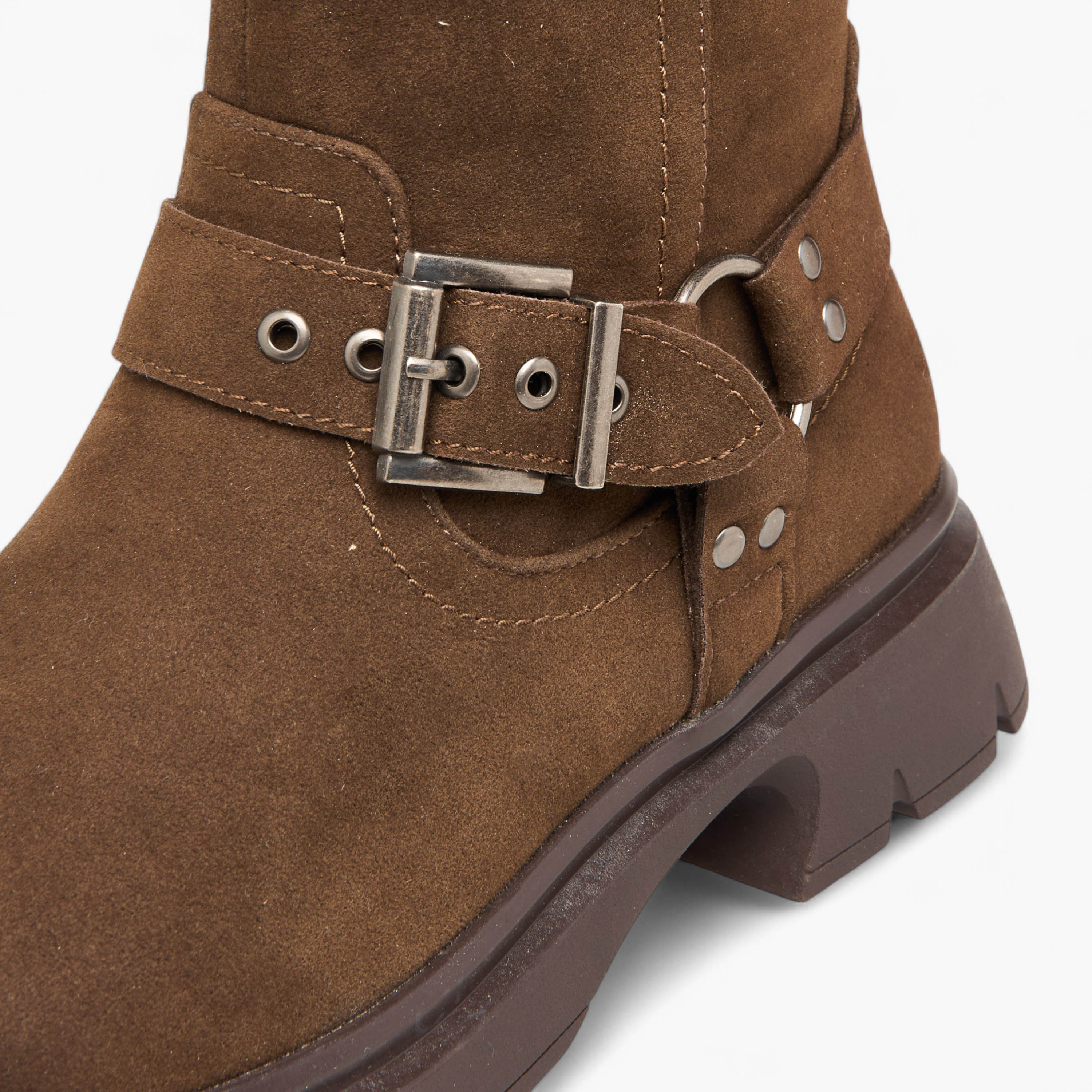 Celeste Women's Buckle Accent Ankle Boots with Block Heels and Zip Closure-women-shoes-boots-image-4