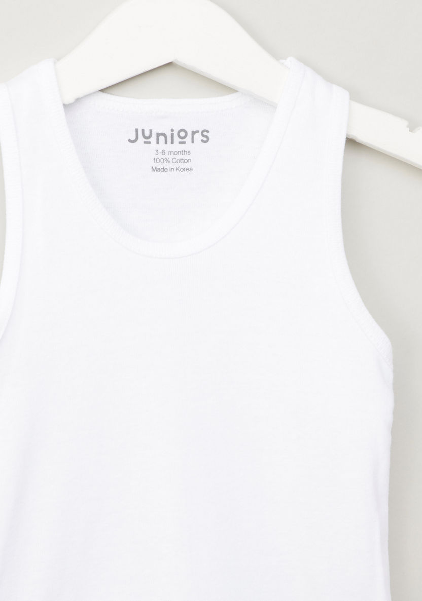 Juniors Plain Sleeveless Vest with Round Neck-Innerwear-image-1